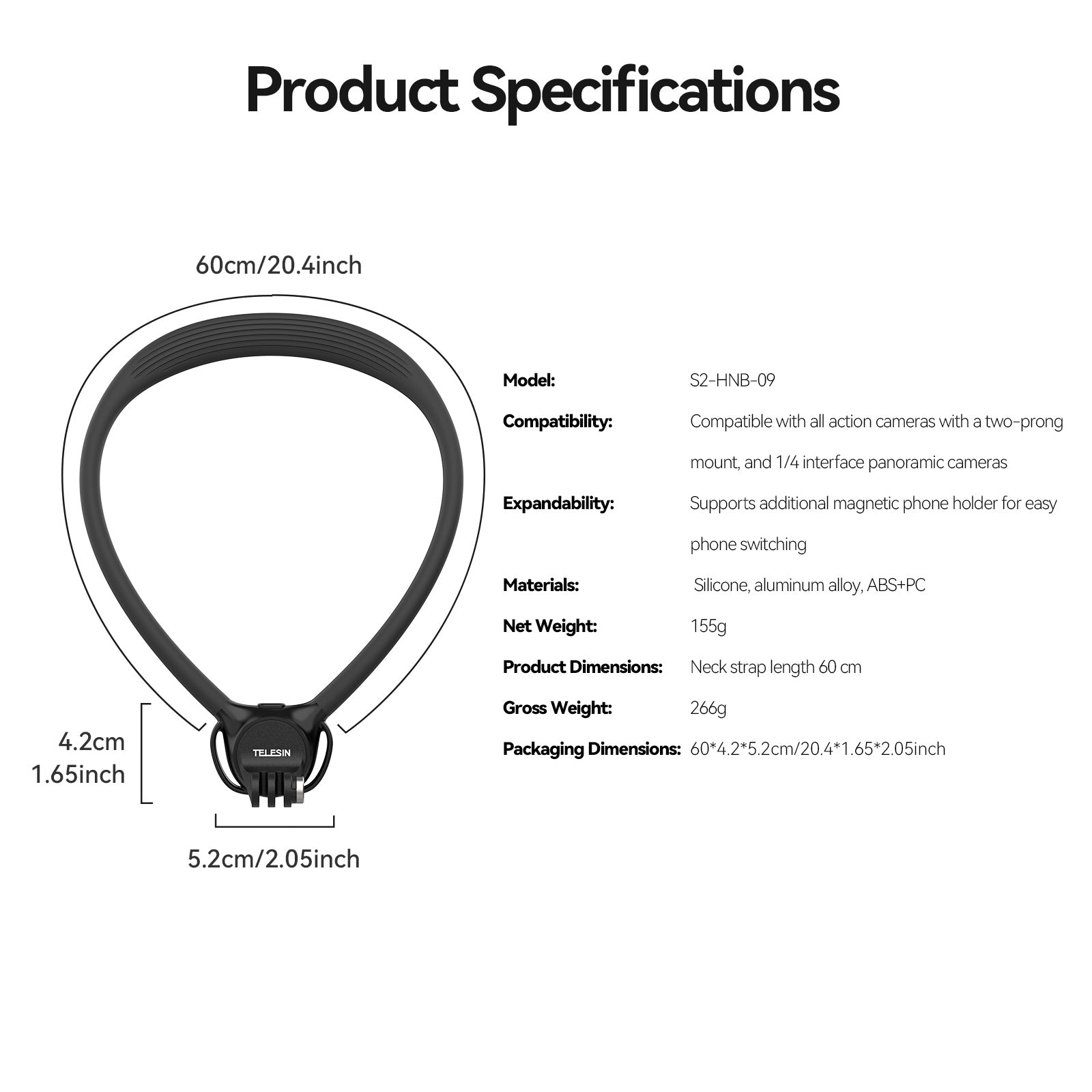 Twee in één magnetisch nekhalster luchtkussenvulling camera nekhouder SE2.0