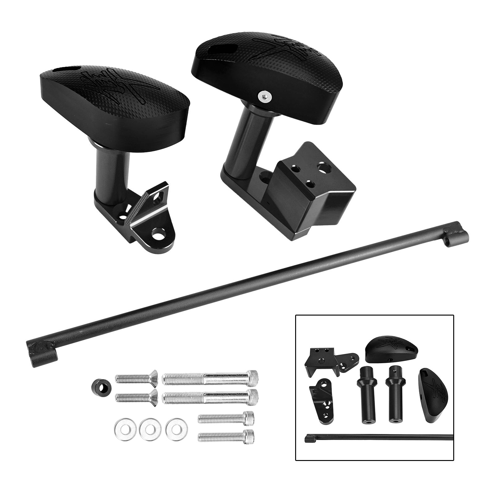 Protector Motor Crash Bunds Pads Slider Voor Suzuki Gsxr1300 Hayabusa 08-20 Zilver