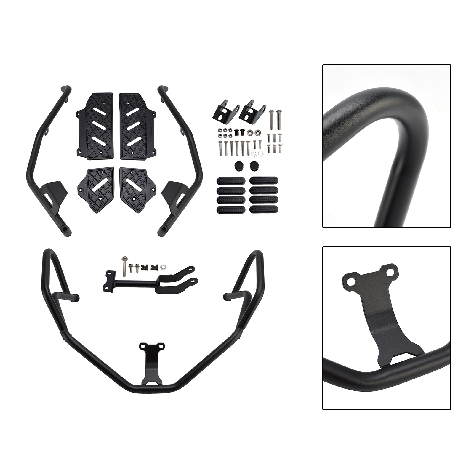 Crash Bar Upper+Lower Engine Guard Frame Fit Black For Honda Adv350 2022-2025 24