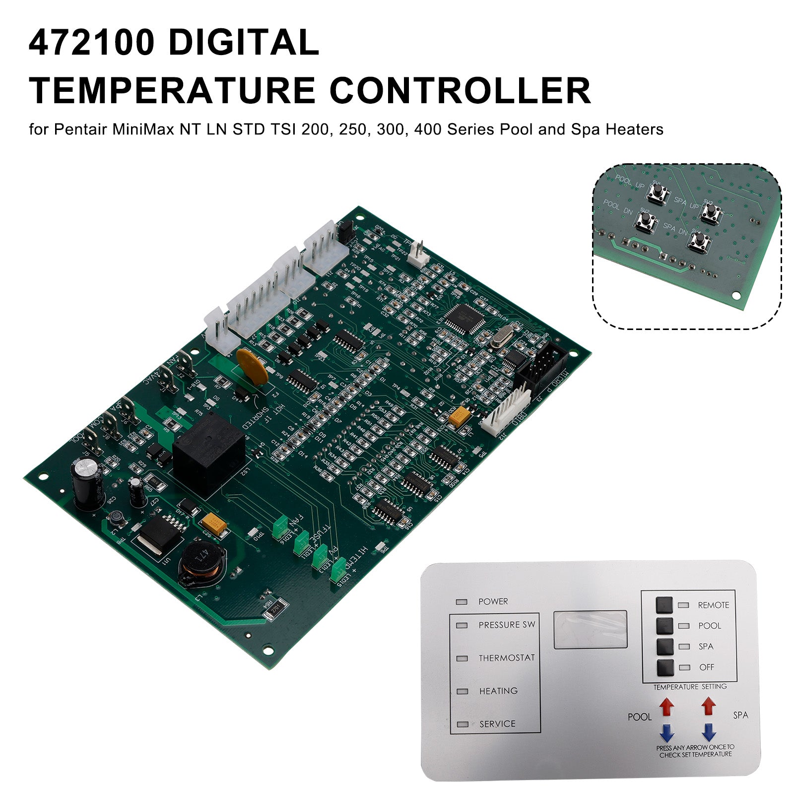 472100 Digital Temperature Controller Board for Pentair MiniMax NT LN Series