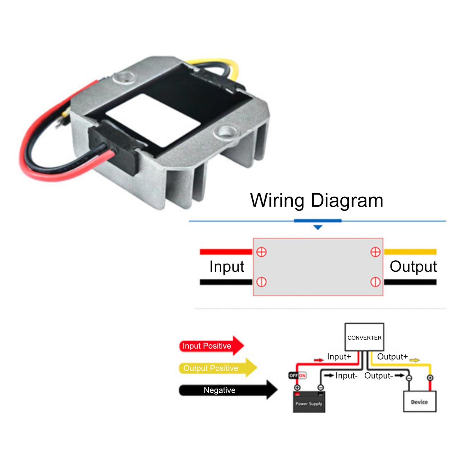 Régulateur de convertisseur d'alimentation élévateur étanche DC 12V à 24V 2A