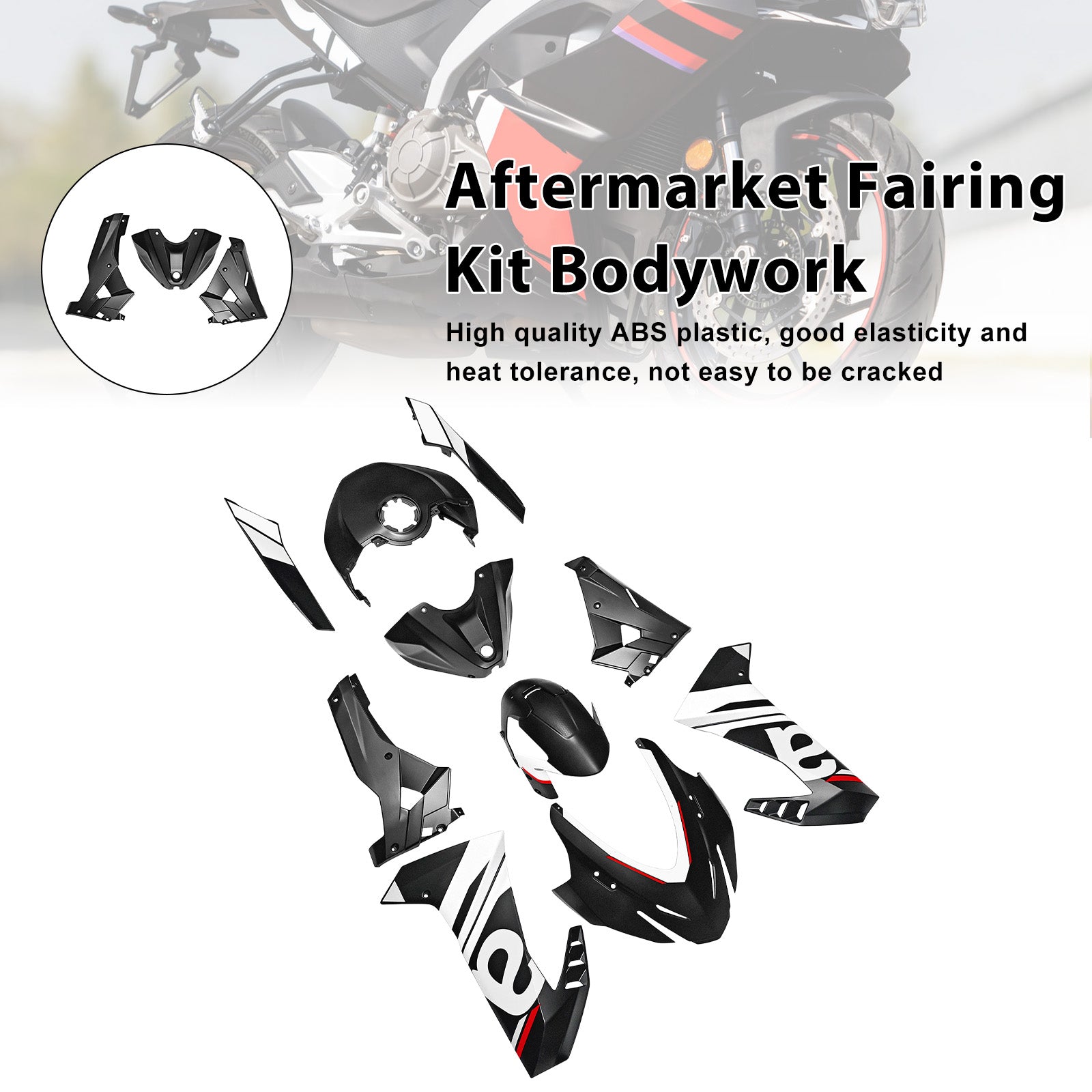Injection ABS Plastic Bodywork Fairing Kit for Aprilia RS457 2024-2025 08#