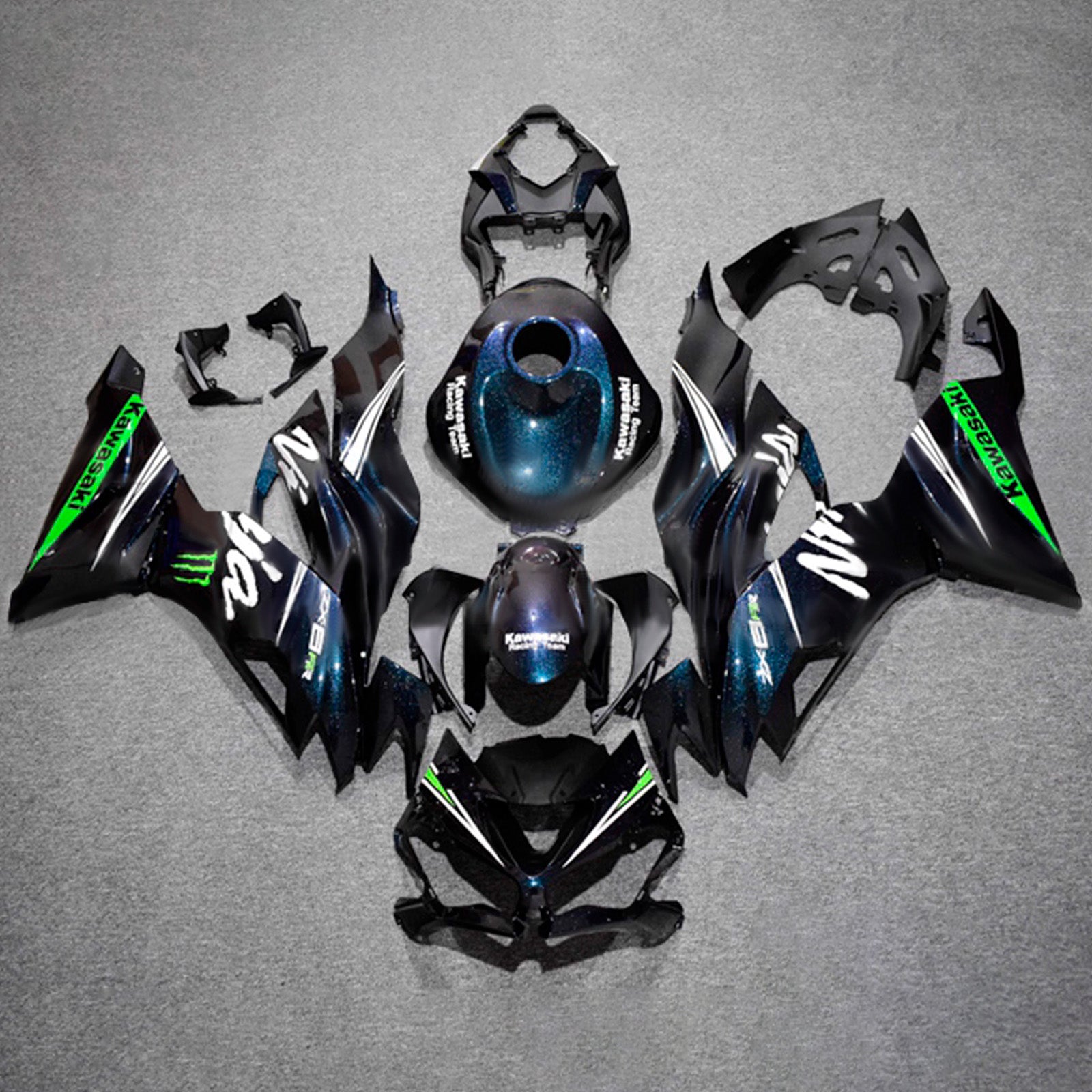 Injection Fairing Kit Bodywork Plastic ABS fit For Kawasaki ZX6R 2019-2023