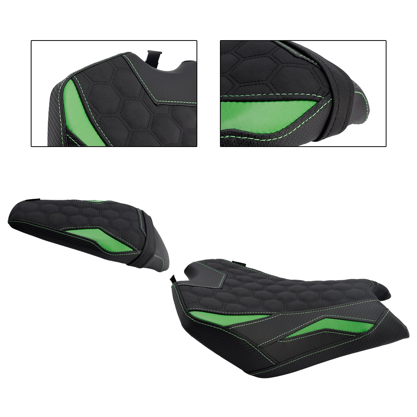 Driver&Passenger Seat Rear Cushion Green2 For Kawasaki Ninja Z900 Zr900-F 2025-