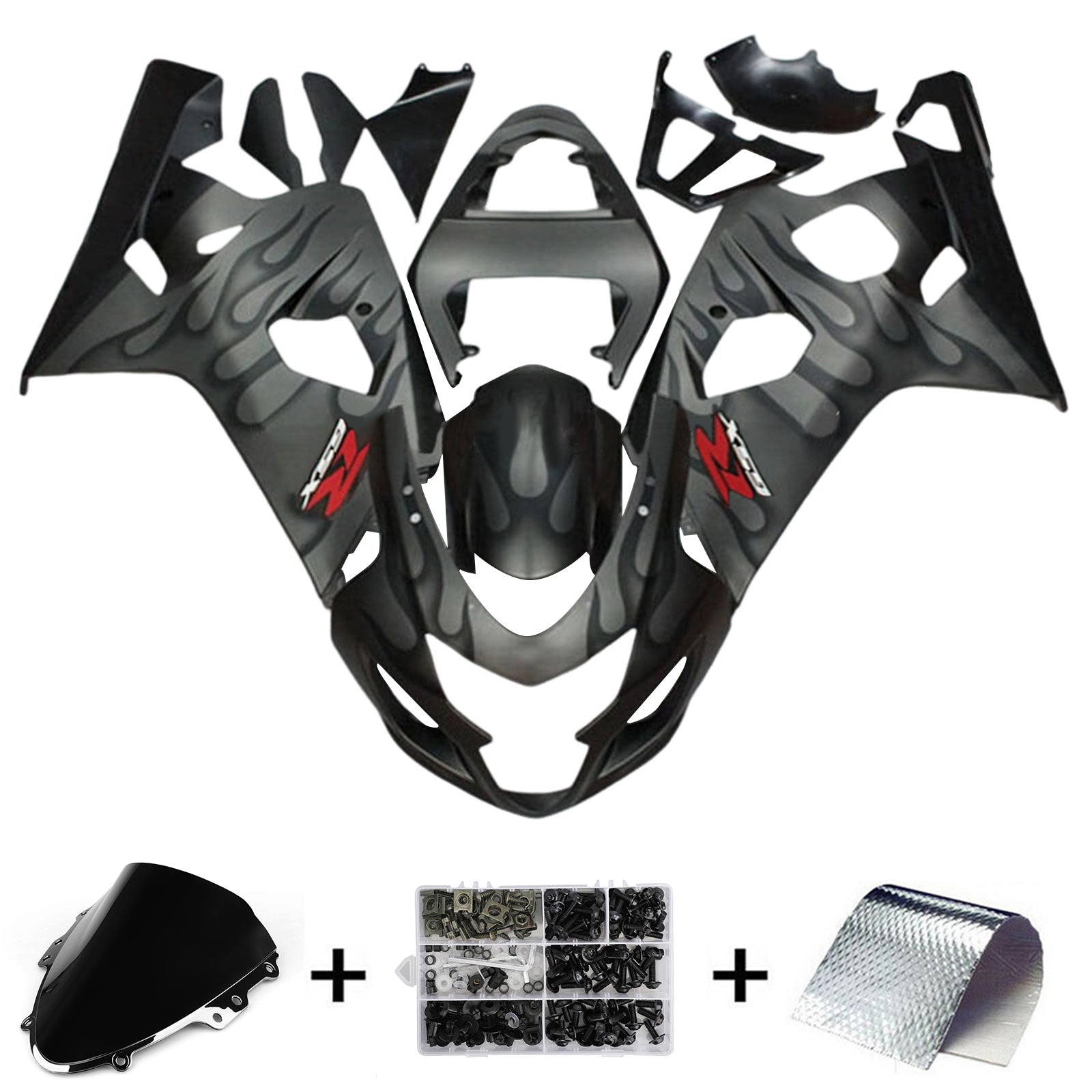 2004-2005 Suzuki GSXR 600/750 K4 Injeksjon Fairing Kit Bodywork Plastic ABS
