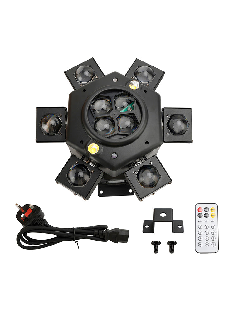 10 RGBW LED Éclairage de la tête de la tête en mouvement stroboscope Laser Laser Poutre DMX Disco DJ