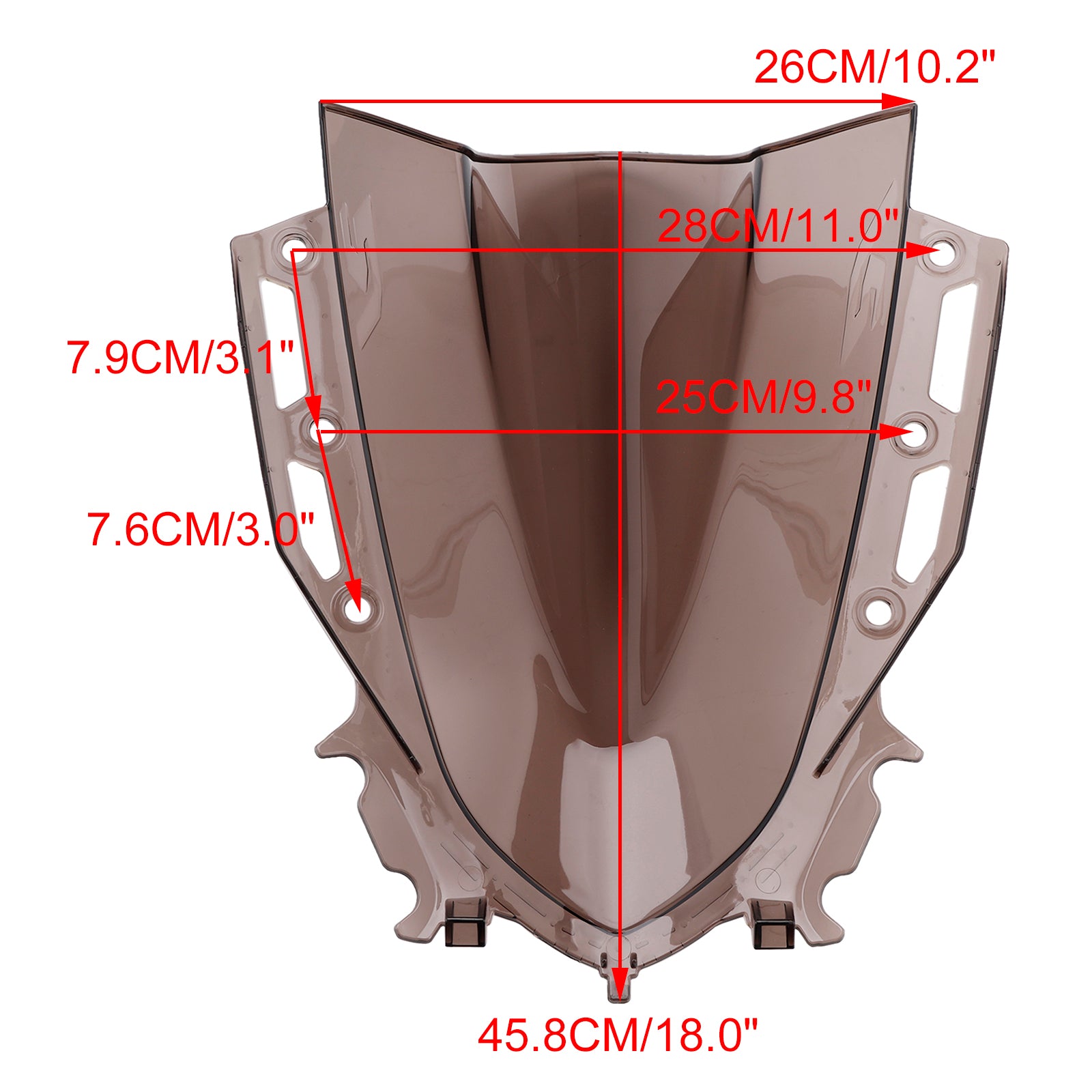 Černé sklo čelného skla vhodné pre Yamaha YZF R15 V4 2021-2024