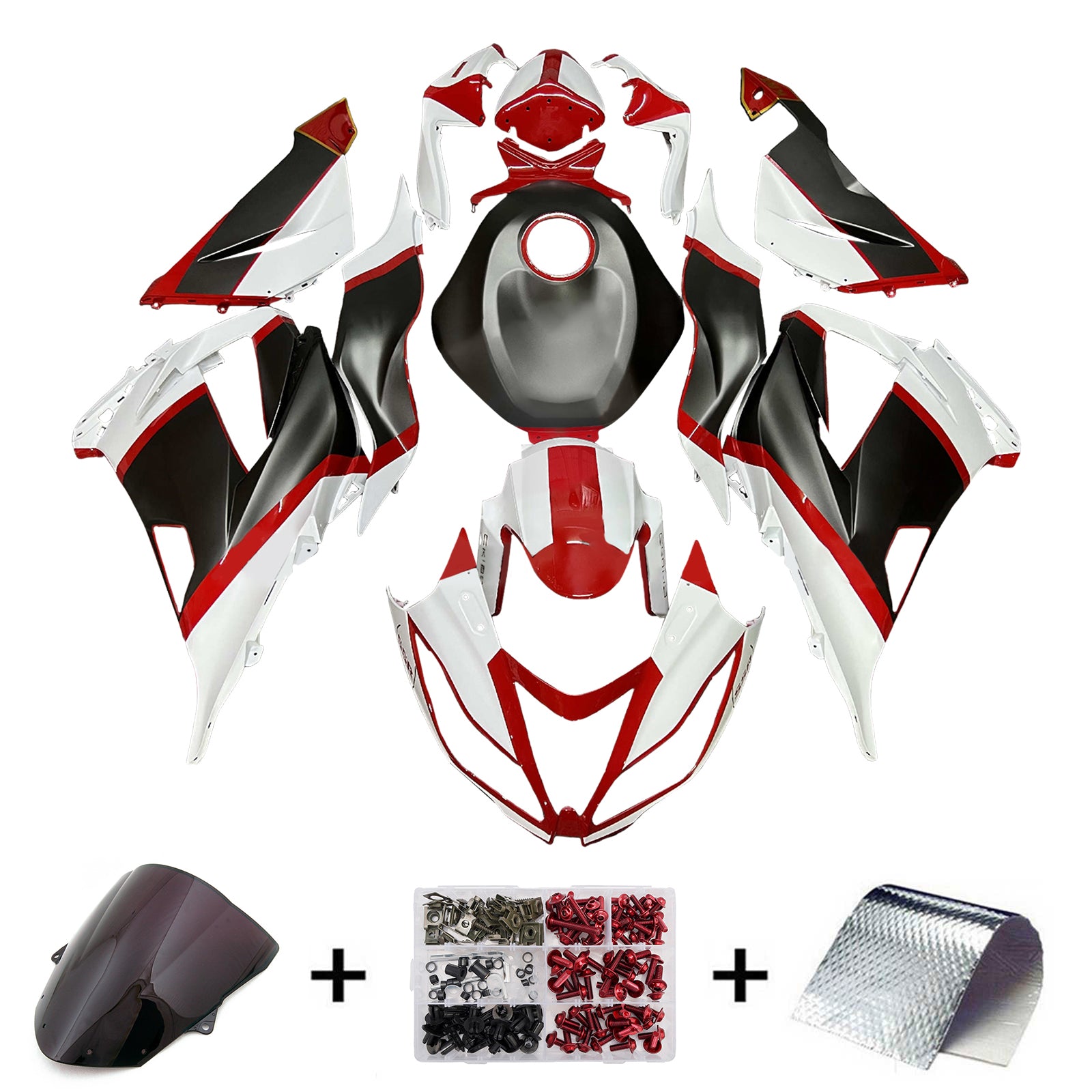 Injeksjon Fairing Kit Bodywork Plast Abs Fit for Kawasaki ZX6R 636 2013-2018