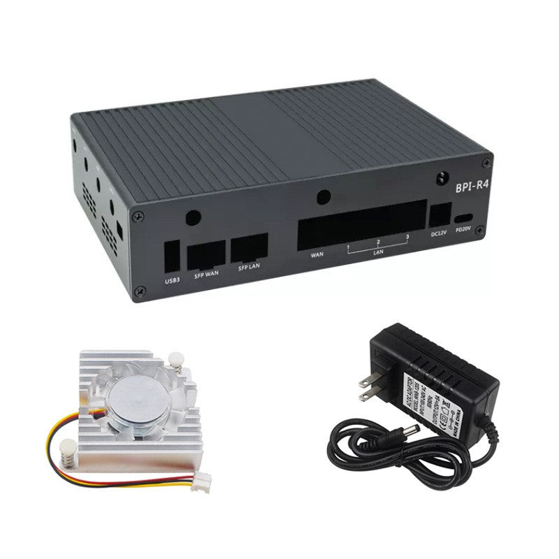 Banana Pi R4 Dedicated Metal Shell Aluminum Aluman Protetive Shell com Radiator