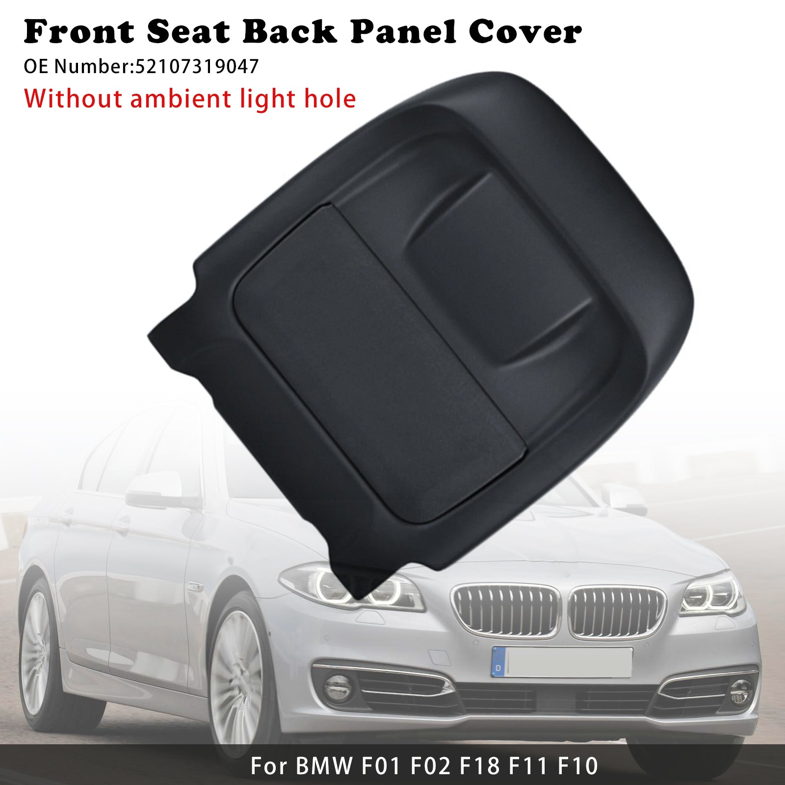 Front Seat Back Panel Cover 52107319047 For BMW X5 F15 X6 M F86 2014-2018