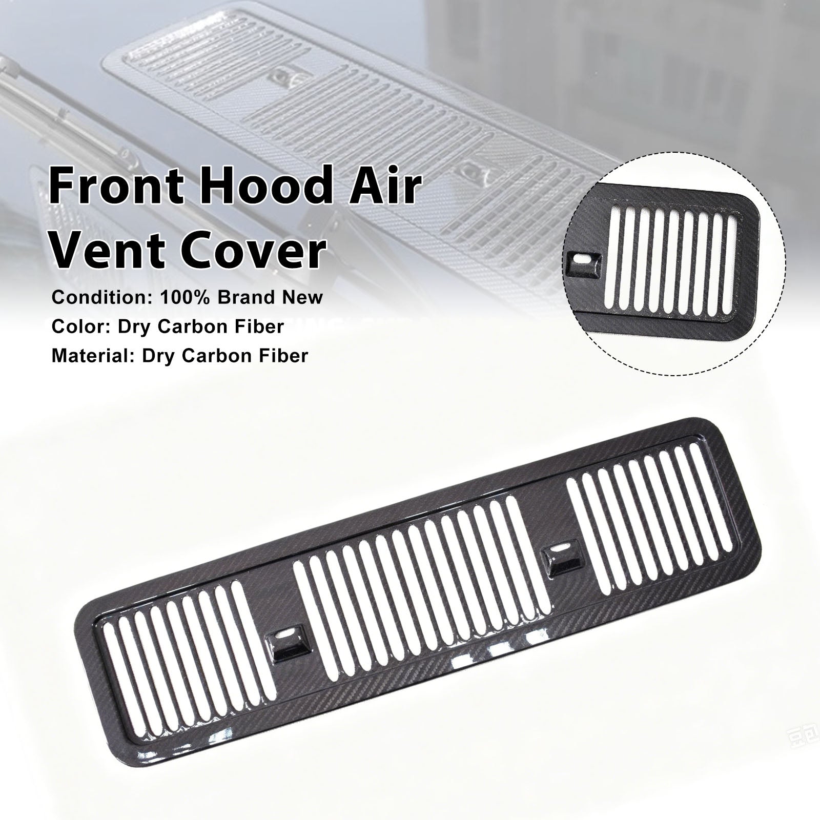 Carbon Fiber Front Hood Air Vent Cover Fit Mercedes Benz W464 W465 2019-2026