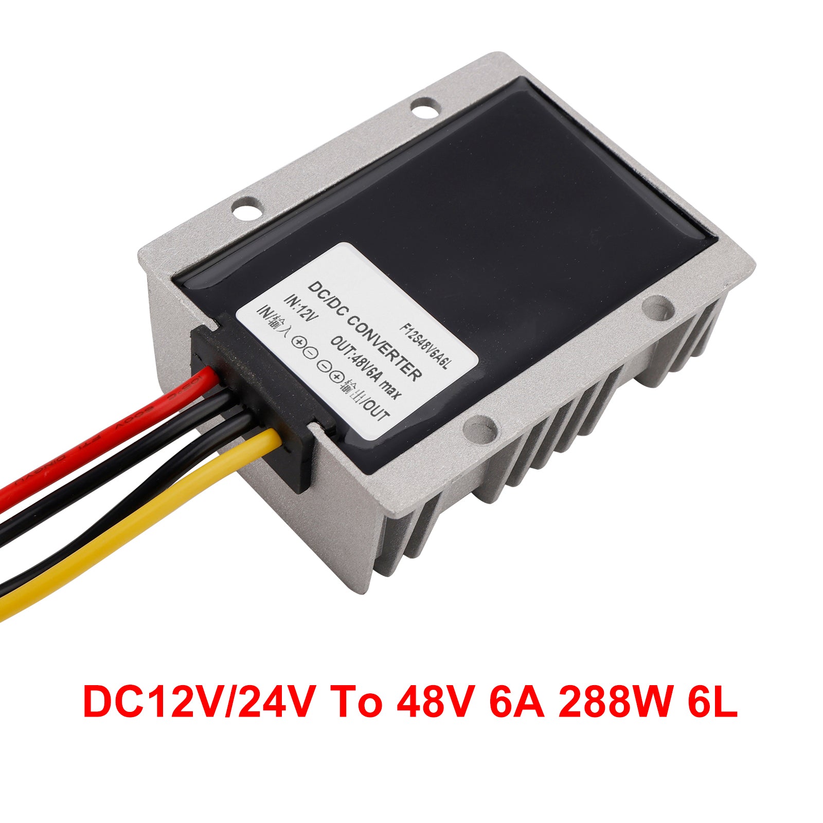 Waterproof DC/DC Converter Regulator 12V Step Up to 48V 6A 288W