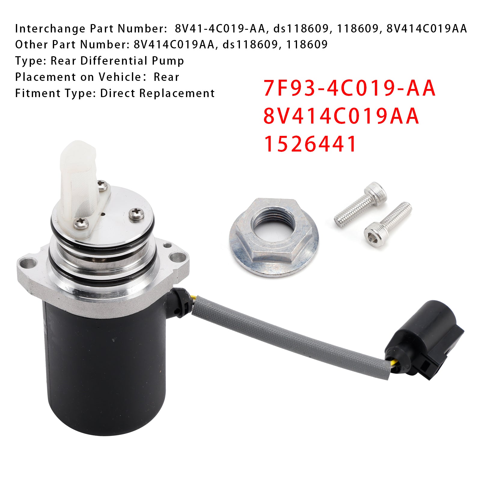 2008-2008.12 FORD KUGA Bomba Diferencial Trasera 7F93-4C019-AA 8V414C019AA 1526441