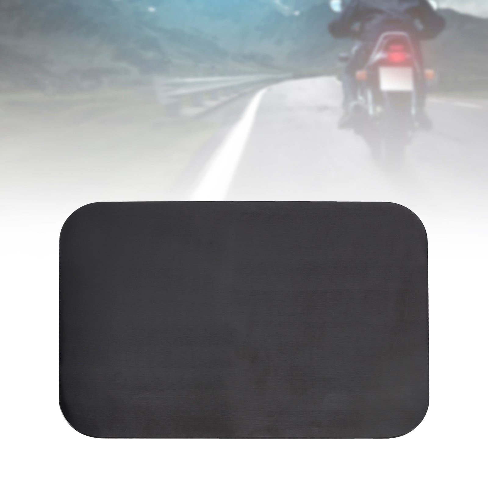 Plaque d'immatriculation quadrilatère vierge en alliage d'aluminium, bricolage universel pour moto