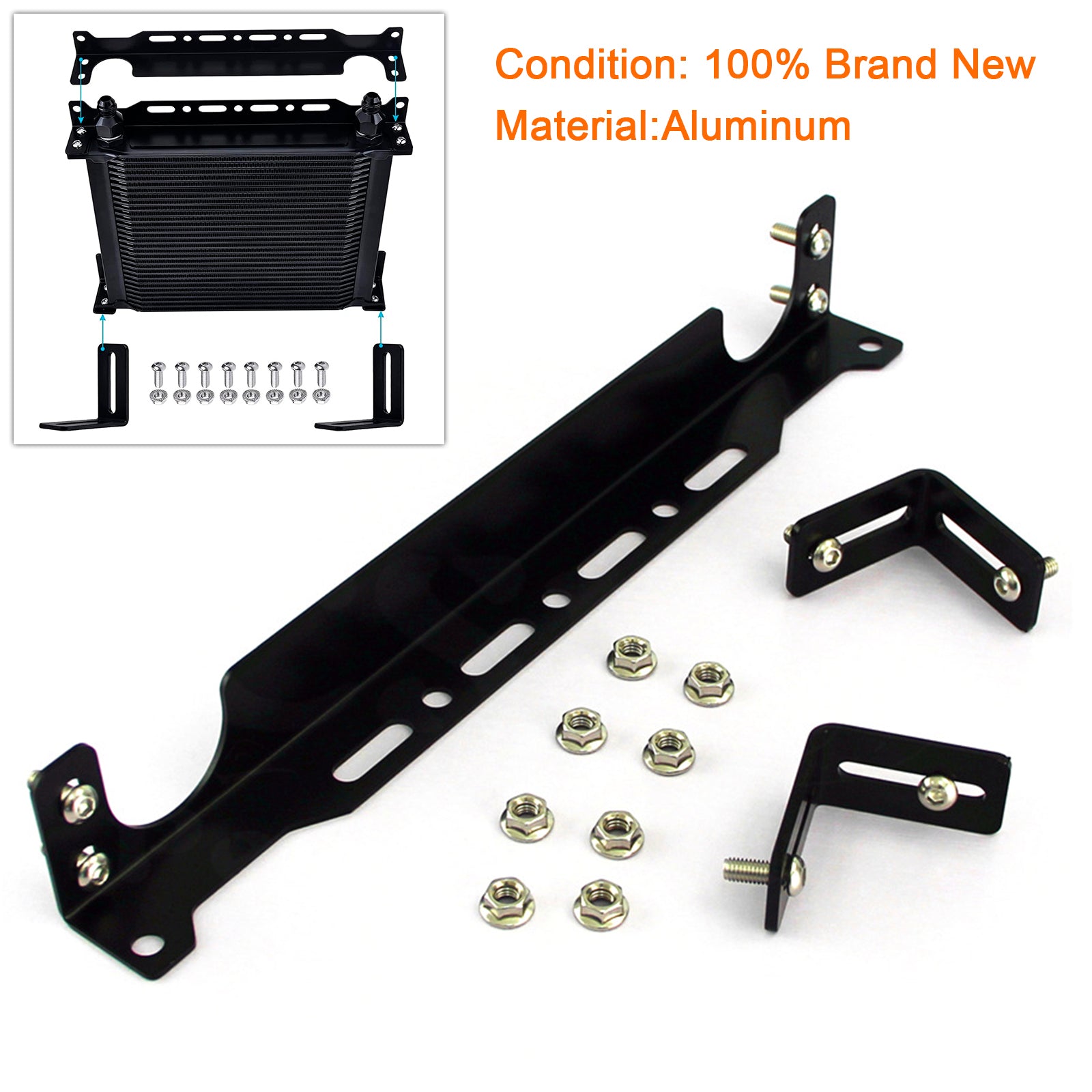 Kit de support de montage de refroidisseur d'huile, 340mm, 13.4 pouces, pour refroidisseur d'huile de Style japonais