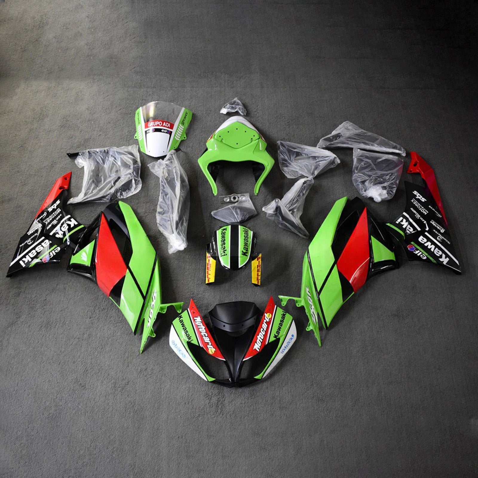 Kit carena iniezione carrozzeria in plastica ABS adatta per Kawasaki ZX6R 636 2009-2012