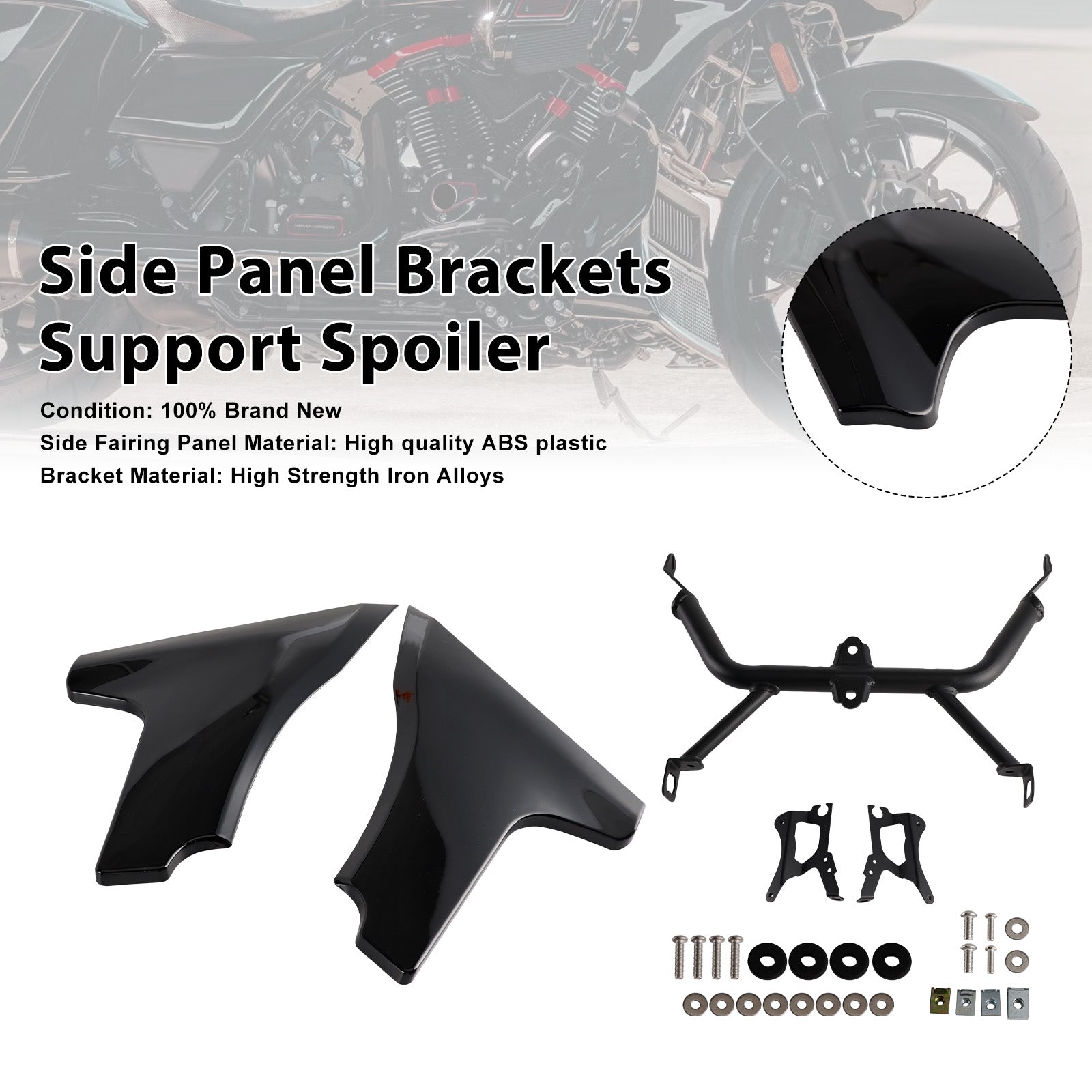 Supports de panneau latéral de mise à niveau Harley CVO Road Glide à partir de 2024, becquet de support