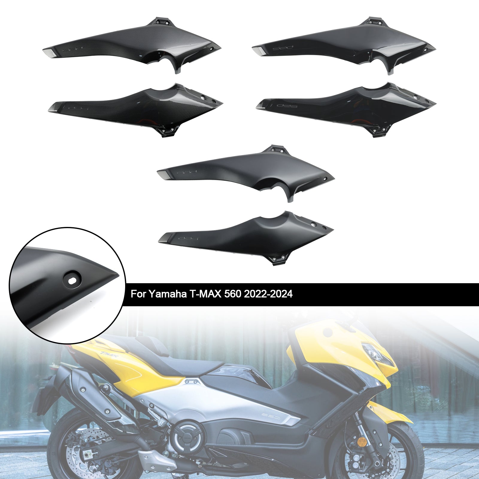 Painéis de tampa da estrutura lateral Capuzes para Yamaha T-MAX 560 2022-2024
