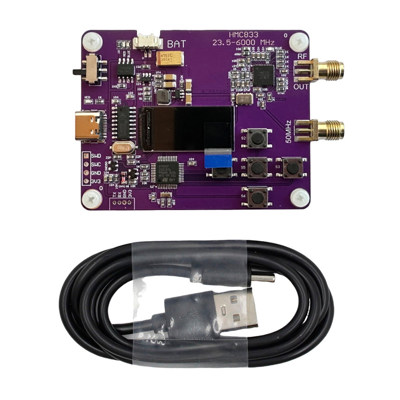6GHz RF-signaalgenerator 23,5-6000MHz Toetsenbordversie Oled-scherm HMC833