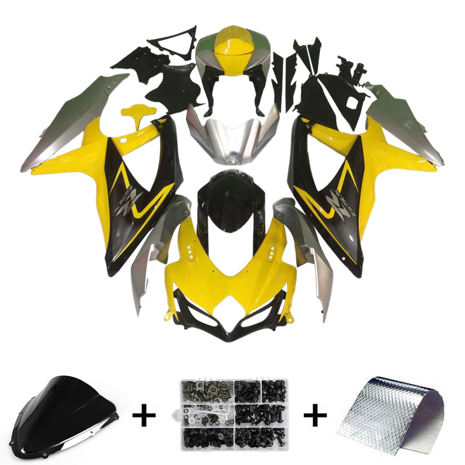 2008-2010 Suzuki GSXR 600/750 K8 Injeksjon Fairing Kit karosseri plast abs ABS