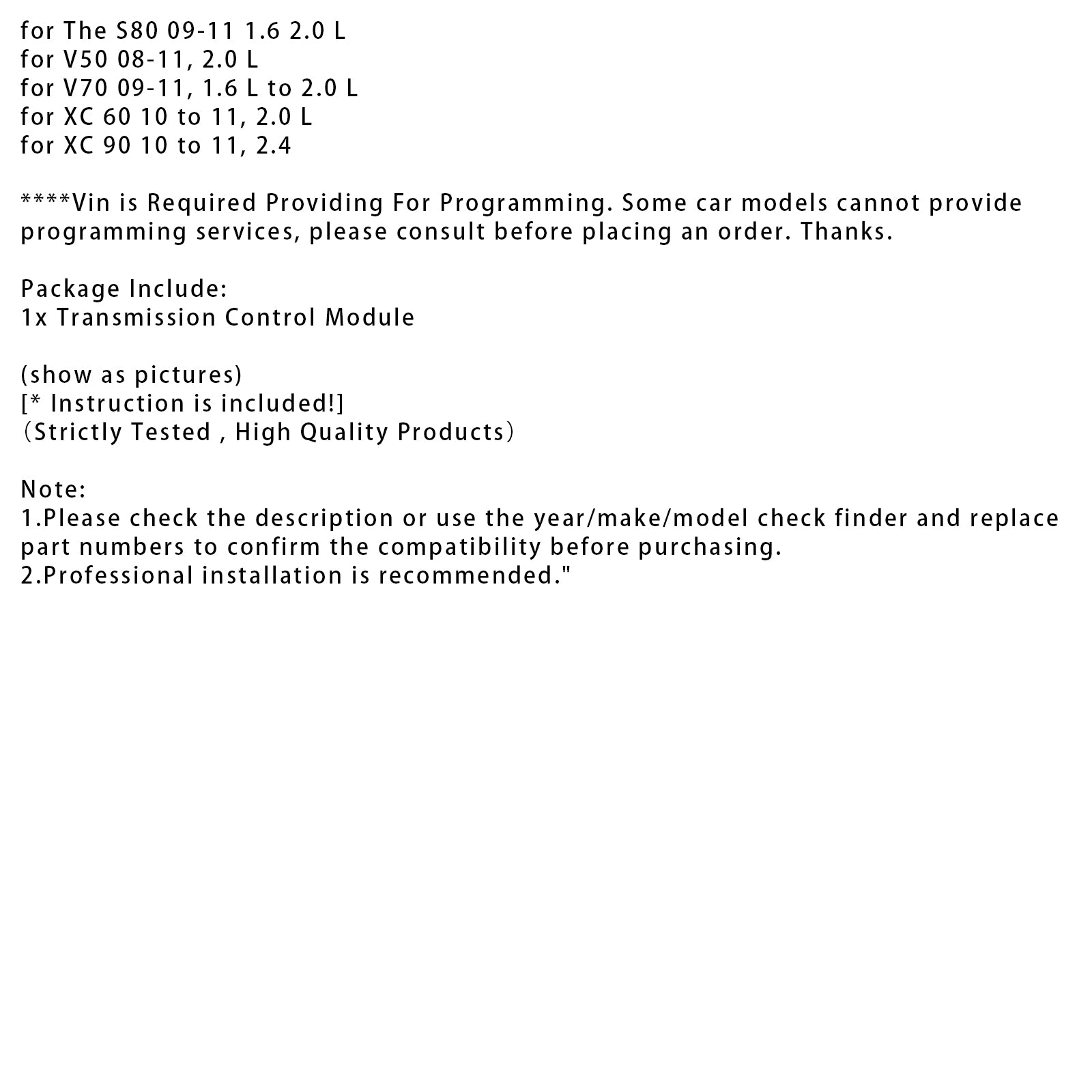 2010-2011 Land Rover Freelander (LR2) 2,0 L a 2,2 L MPS6 Módulo de controle de transmissão Unidade 7M5R-14C247-AG