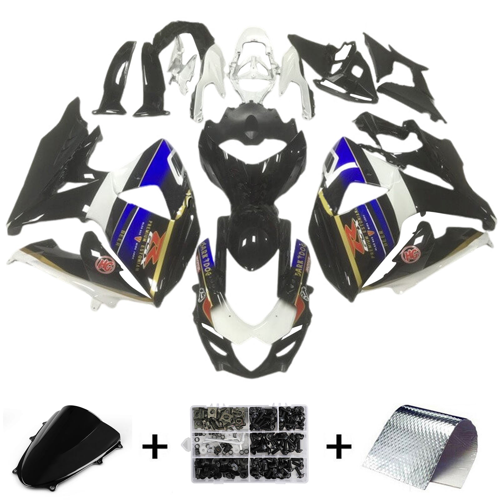2009-2016 Suzuki GSXR1000 K9 Kit de camerage d'injection Bodywork Plastic Abs