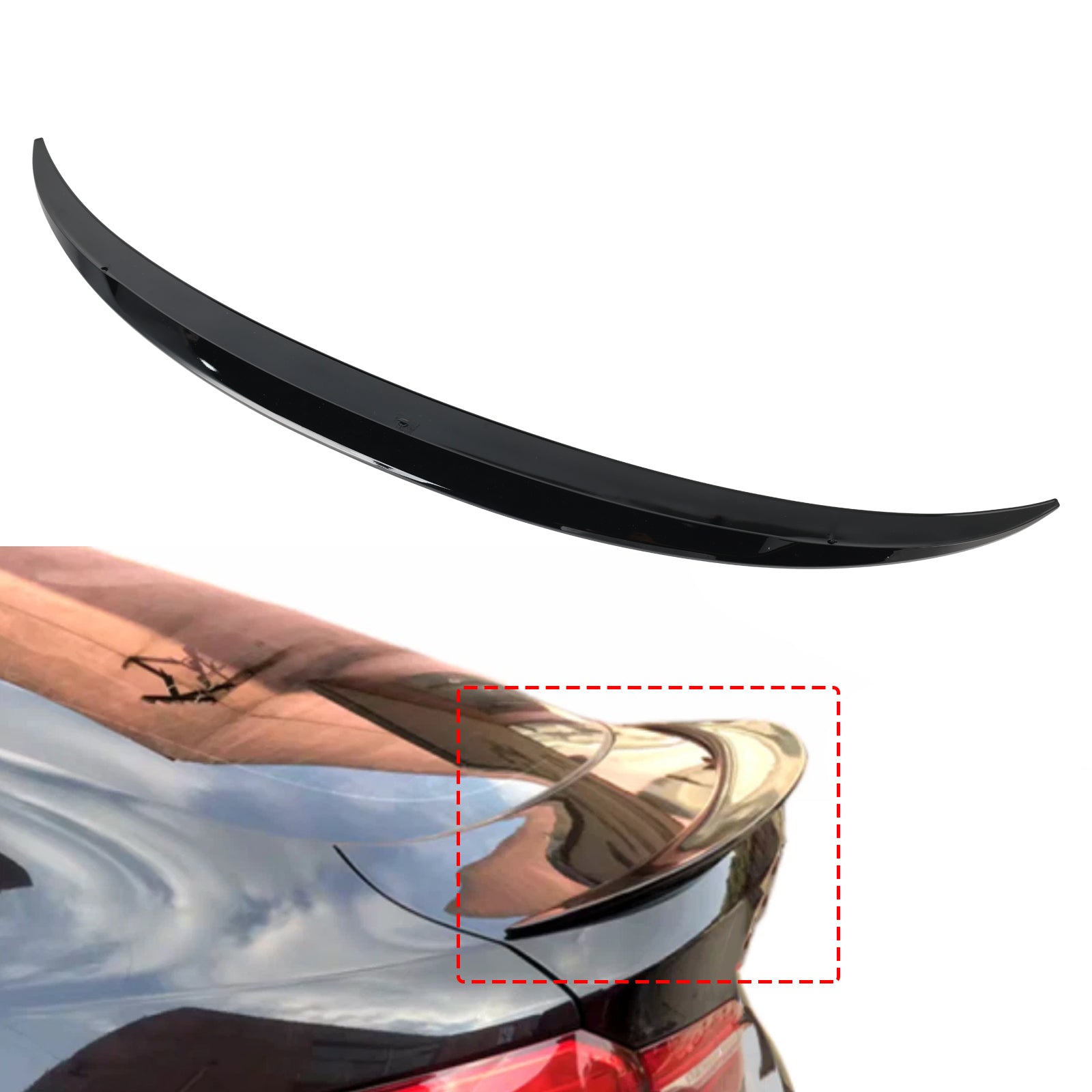 2014-2019 BMW X6 X6M F16 F86 Gloss Black Rear Boot Spoiler