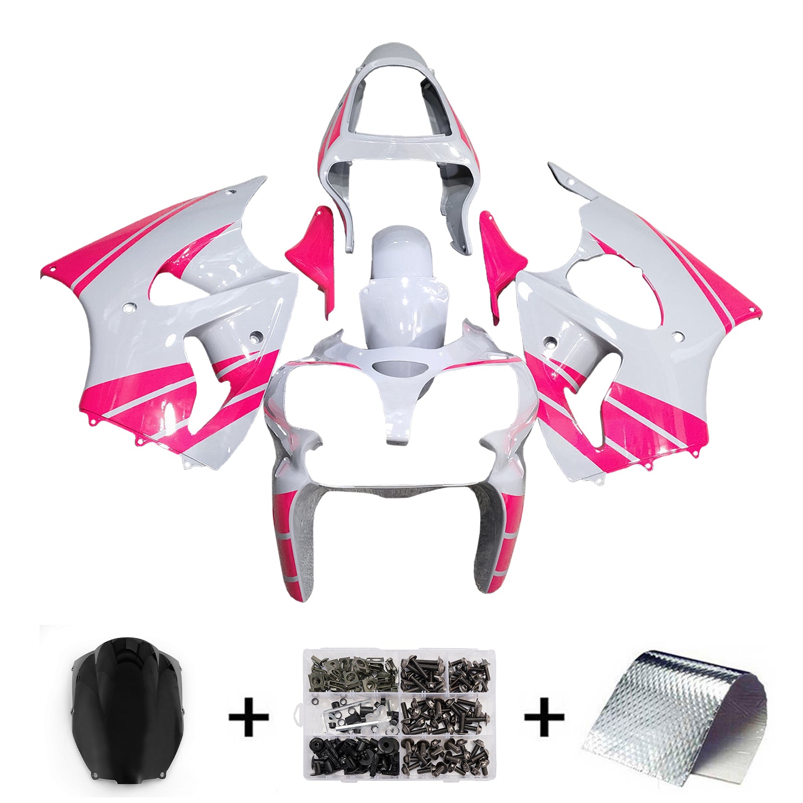 Injeksjon Fairing Kit karosseri for Kawasaki ZX6R 636 2000-2002 ZZR600 2005-2008