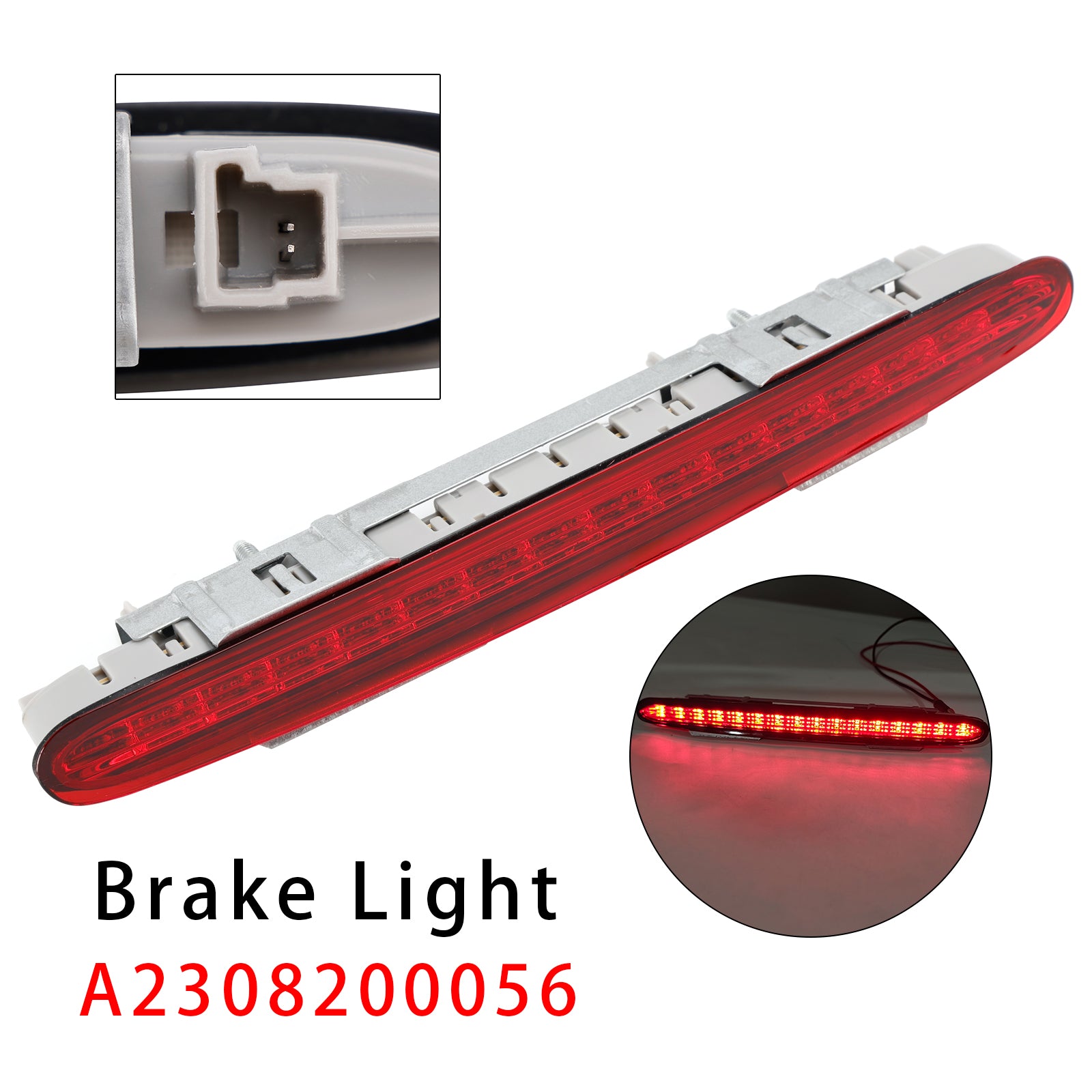 Rear Third Brake Light Lamp For Mercedes Benz SL55 SL550 R230 2002-2012 Red