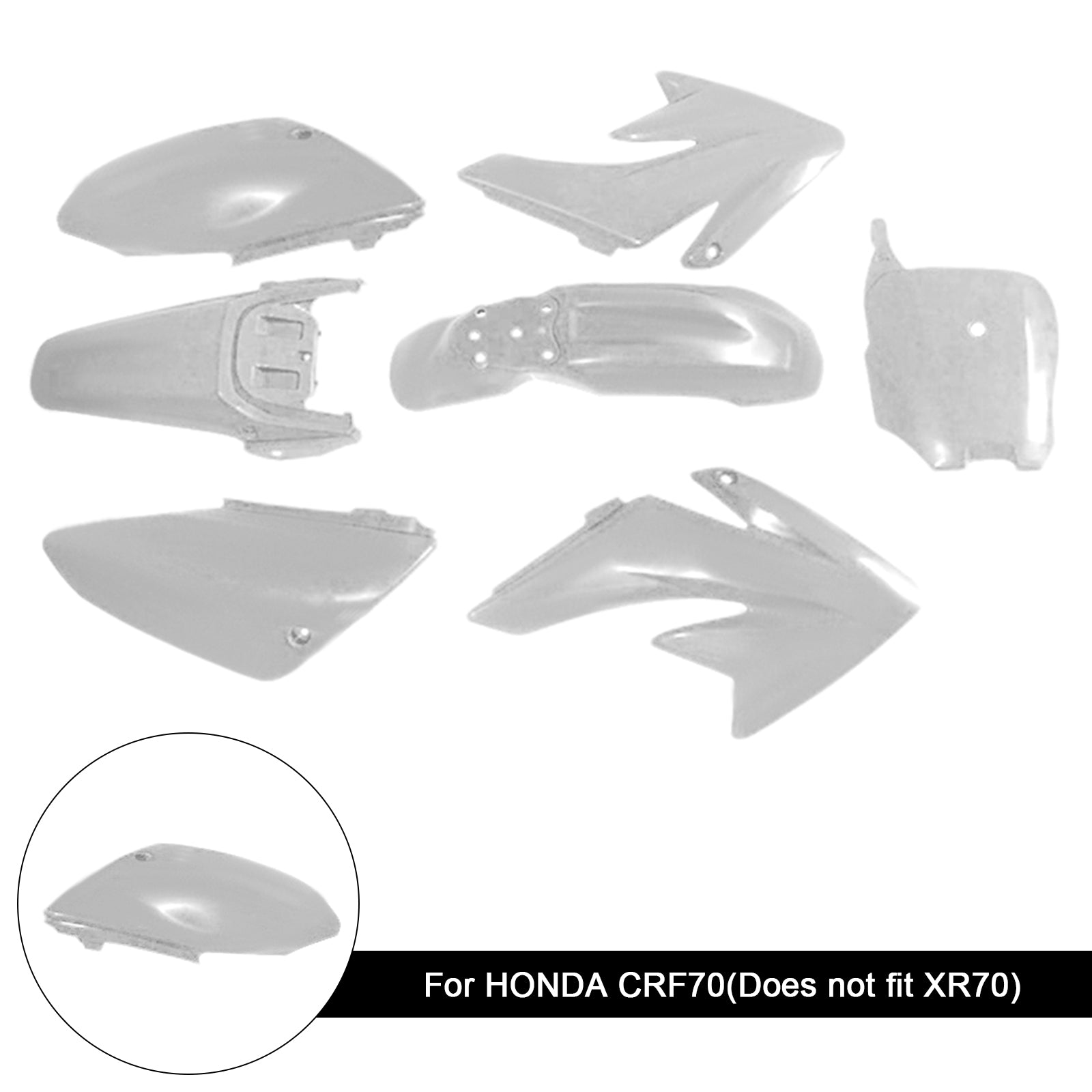 Honda CRF70 Dirt Bike Body Body Plastic Plastic Fender Faquing