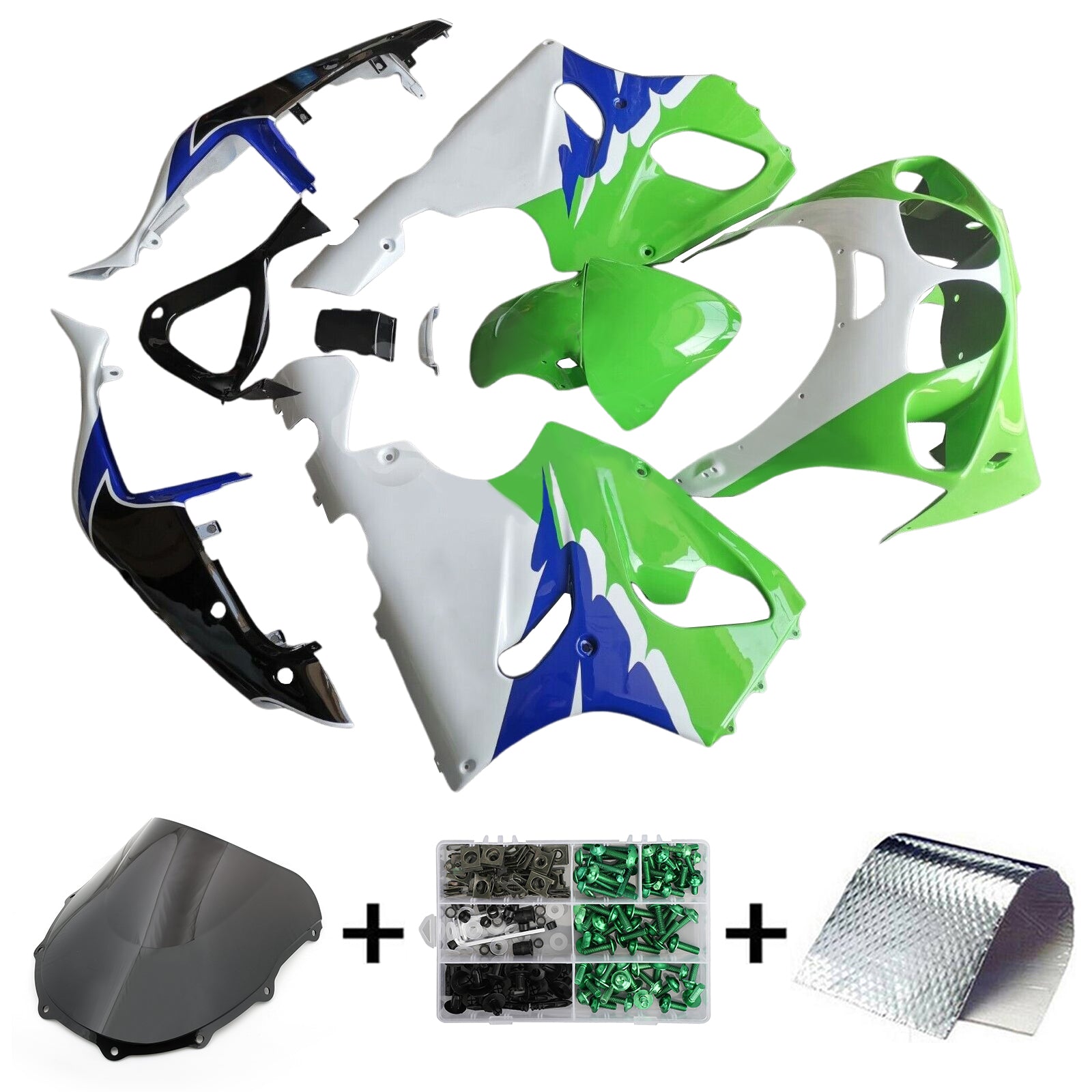 1996-2003 KAWASAKI ZX-7R Injektionsmässa Kit Bodywork Plastic ABS
