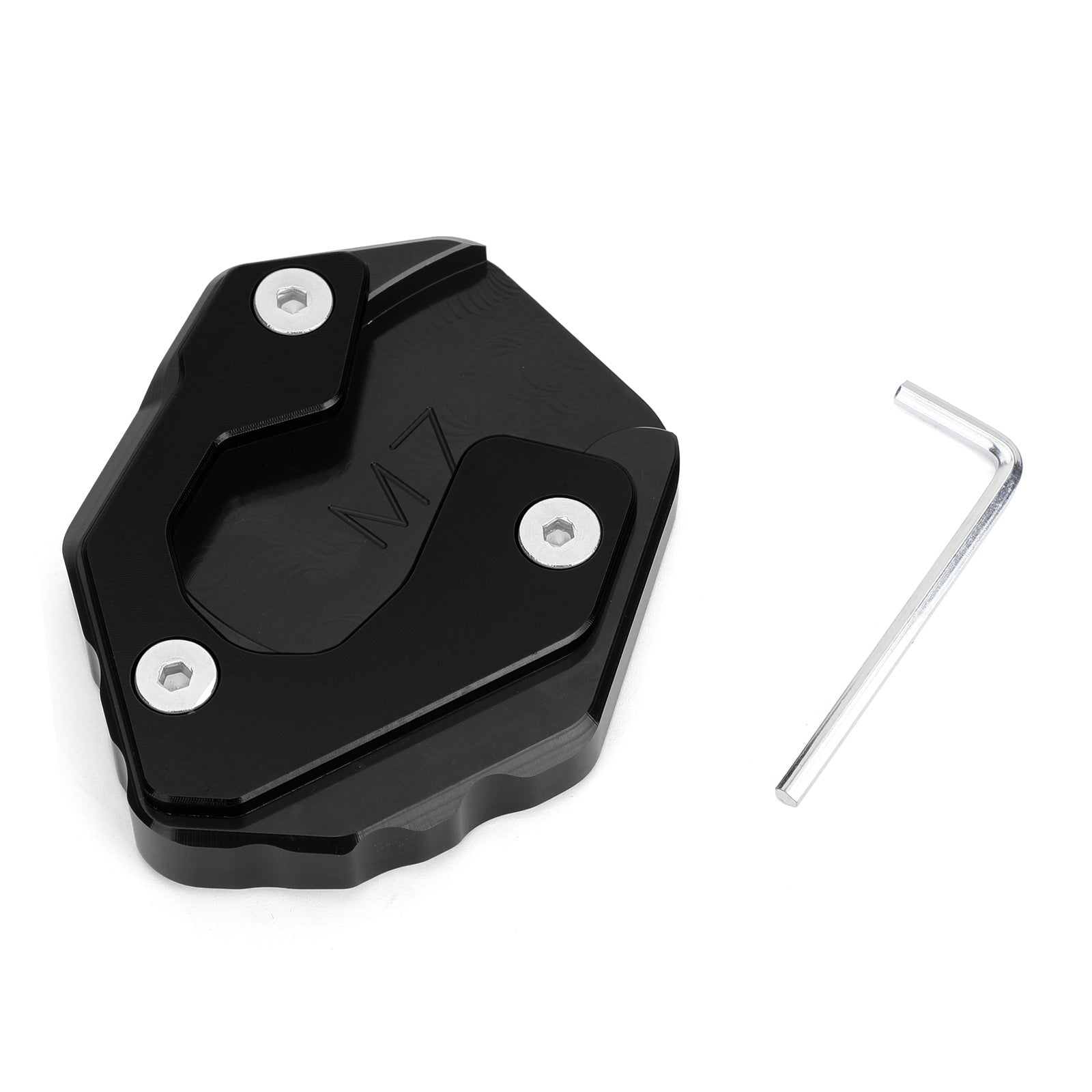 Placa ampliadora de soporte lateral para Yamaha MT-07 FZ-07, color negro