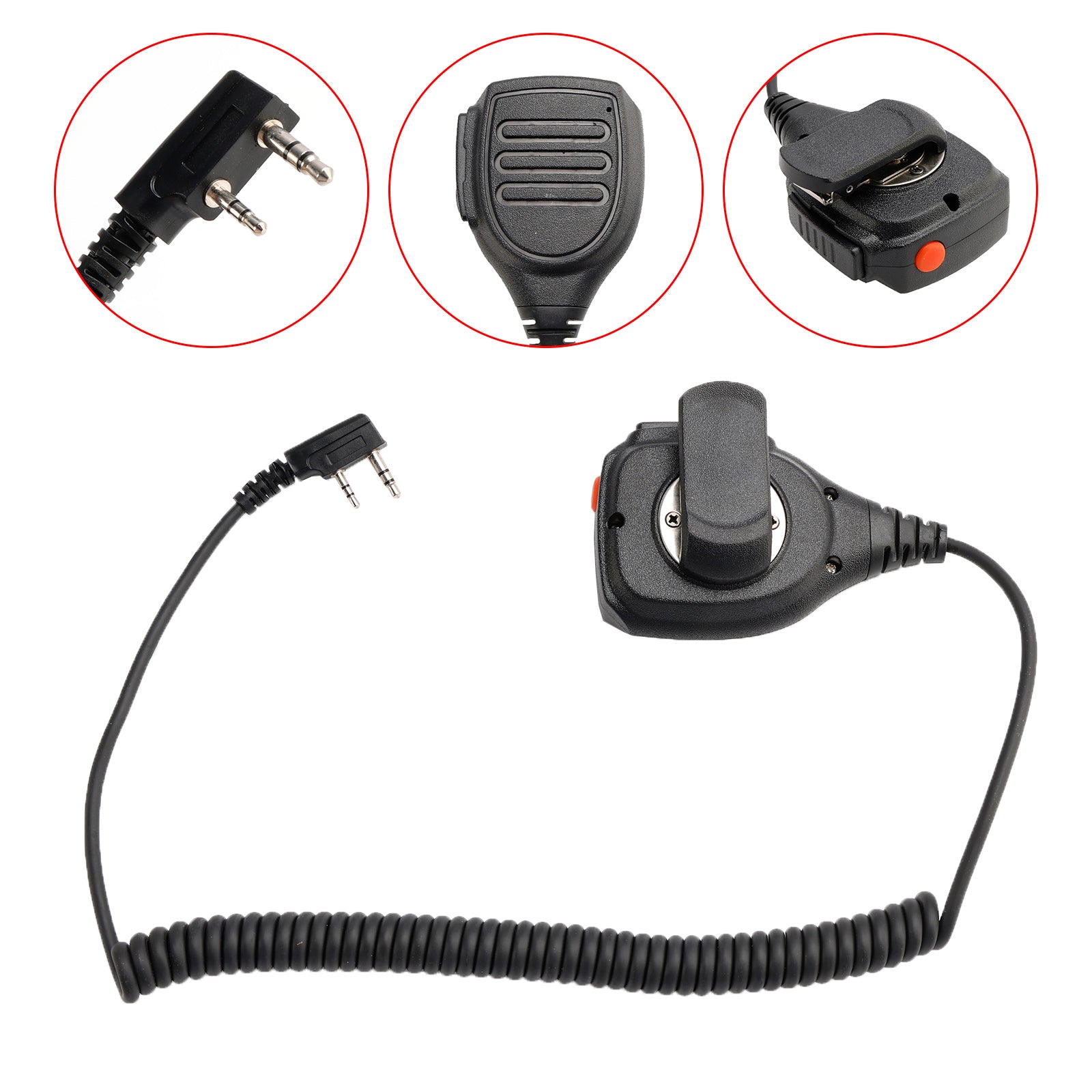 K-SM1602 Dual PTT Microfone-falante para TK-220 TH-F6 RPV516A KG-UVD1P PX-666