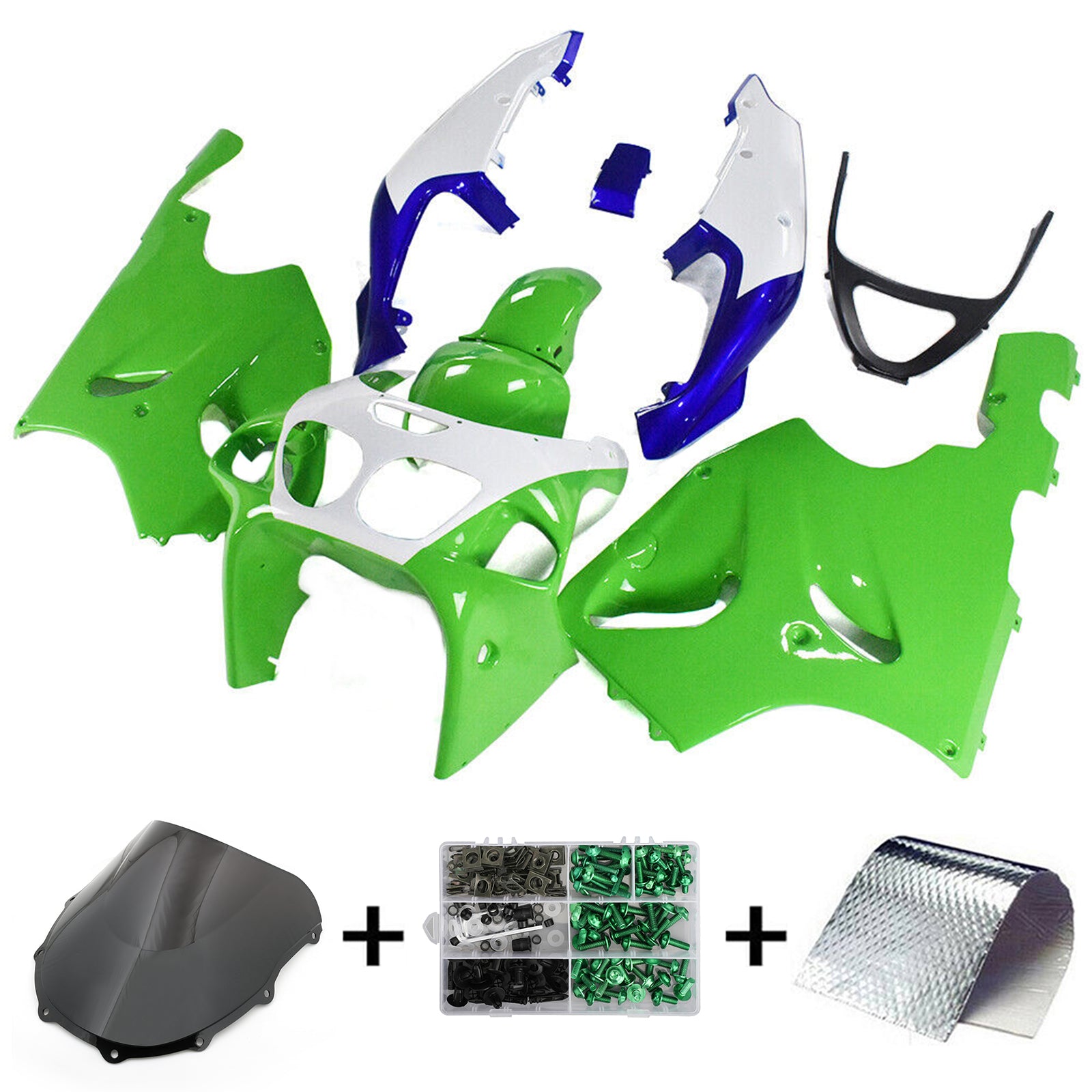 1996-2003 KAWASAKI ZX-7R Injektionsmässa Kit Bodywork Plastic ABS