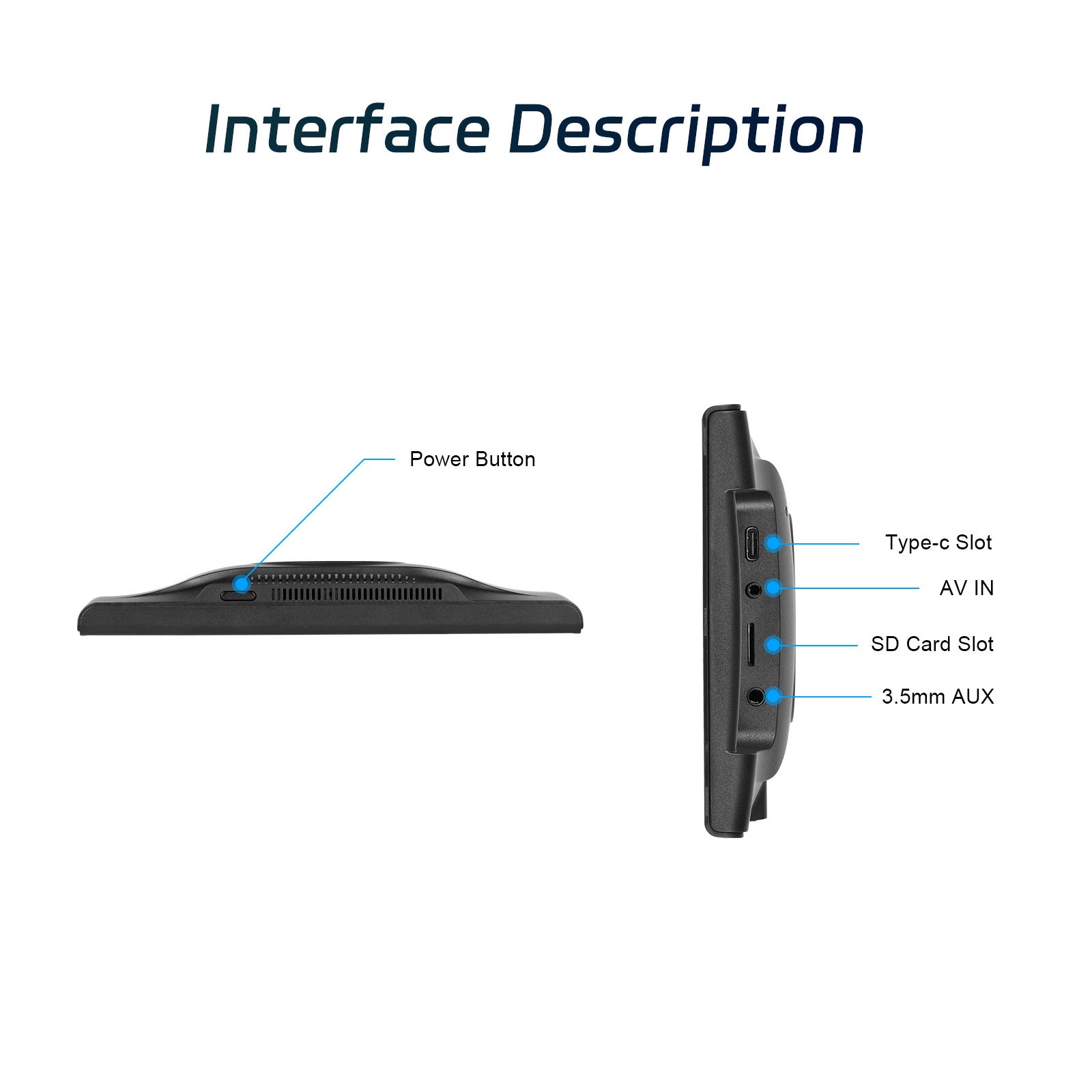 7-inch volledig touchscreen Apple CarPlay Android Auto Switching Display AHD-camera