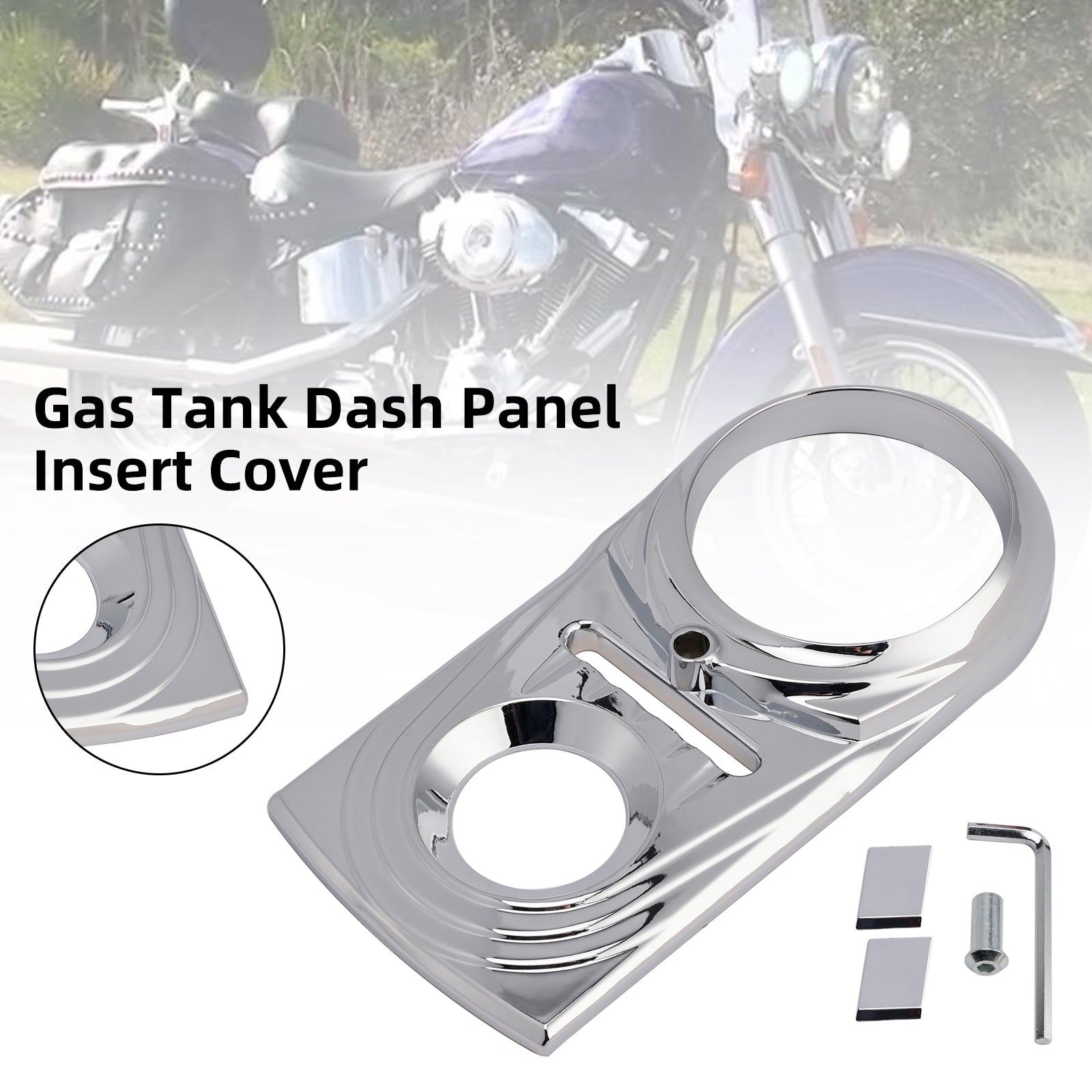 Gas Tank Dash Panel Insert Cover For Softail FLSTC FXST Street Glide