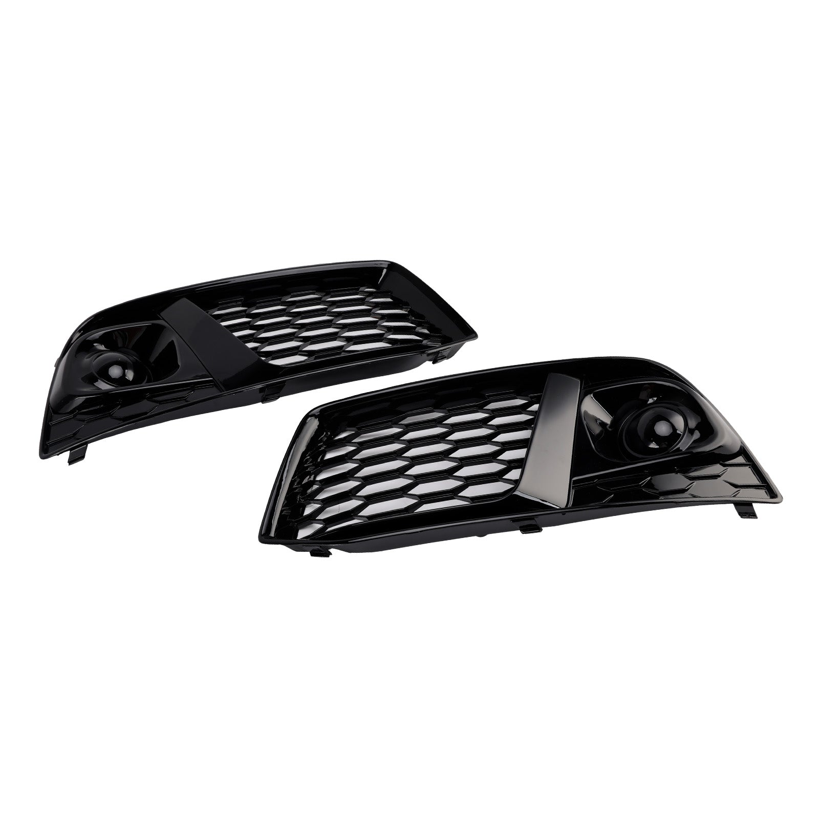 2018 2019 Audi Q5 SQ5 Black Front Honeycomb Fog Lamp Grille Grill Cover