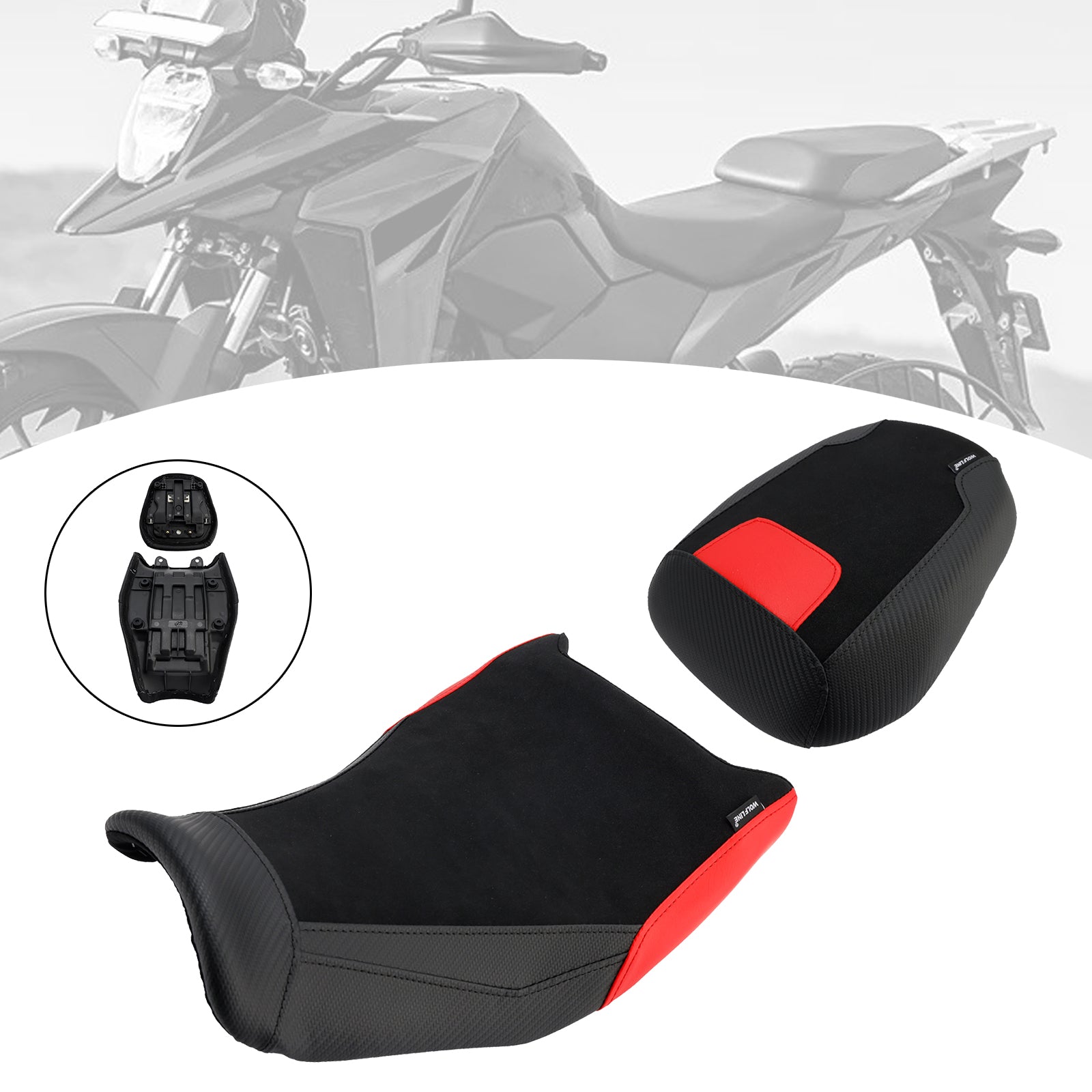 Front&Rear Raider Passenger Lower Kit Red For Suzuki V-Strom250Sx 2024-2025
