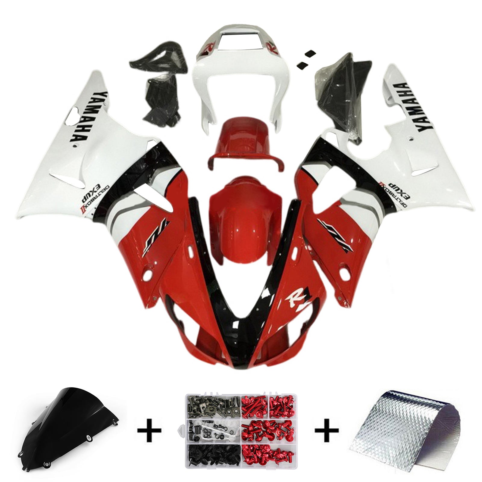 1998-1999 Yamaha Yzf-R1 Kit de camerage d'injection de camerier en plastique Abs