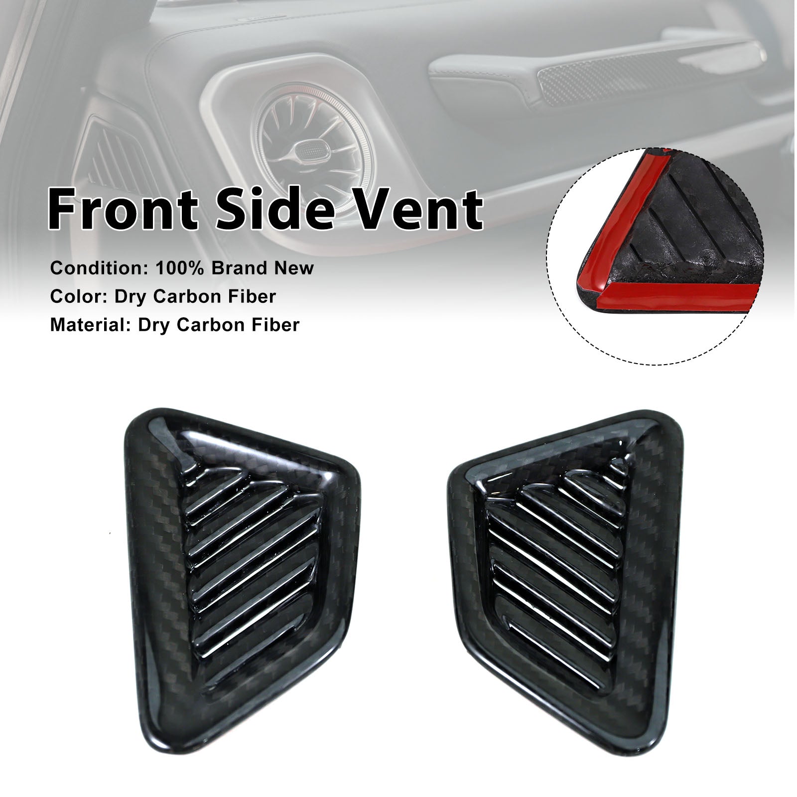 Carbon Fiber Front Side Vent Fit Mercedes Benz W464 W465 2019-2026