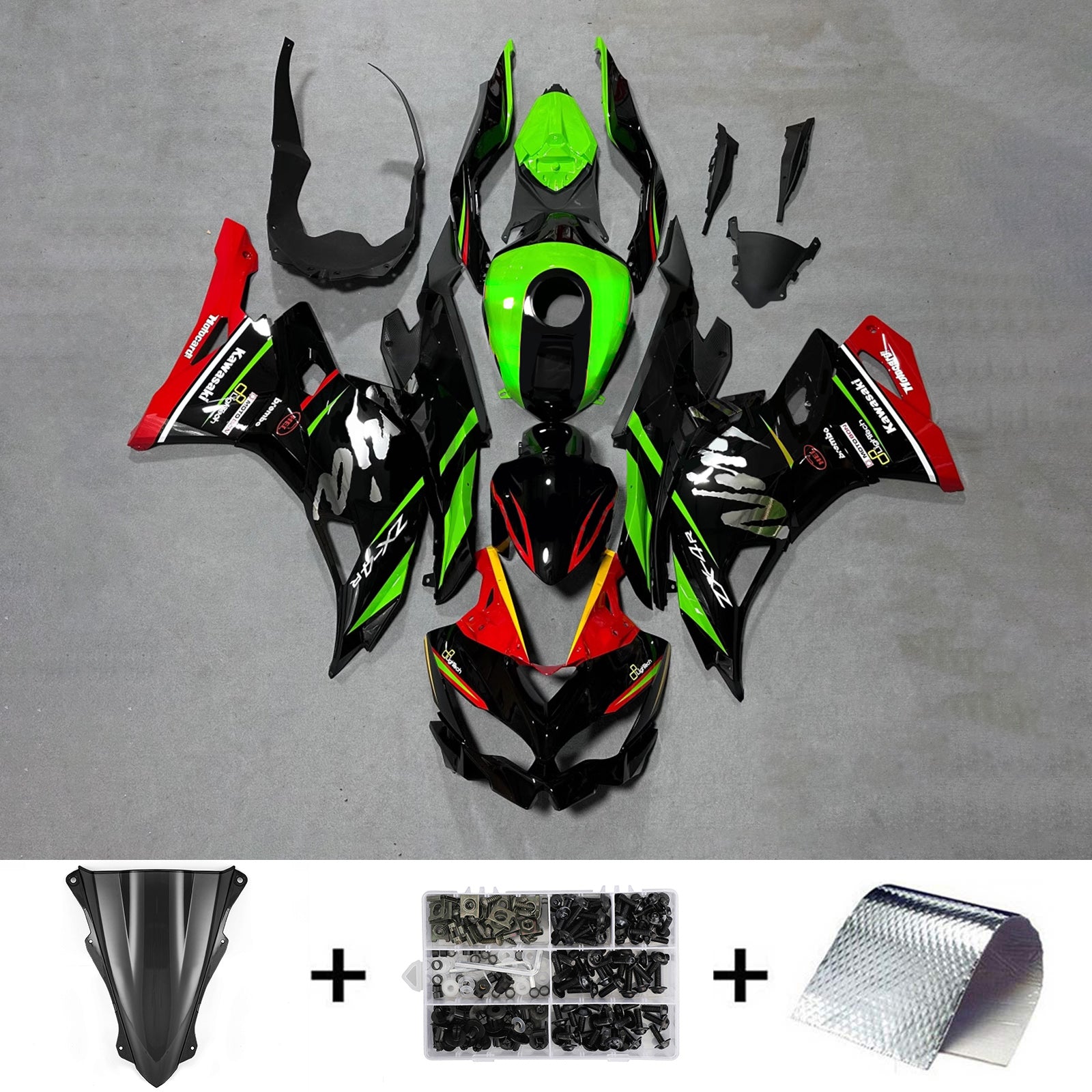 2019-2025 Kawasaki Ninja ZX-25R Amotopart Injection Fairing Kit Bodywork ABS #104