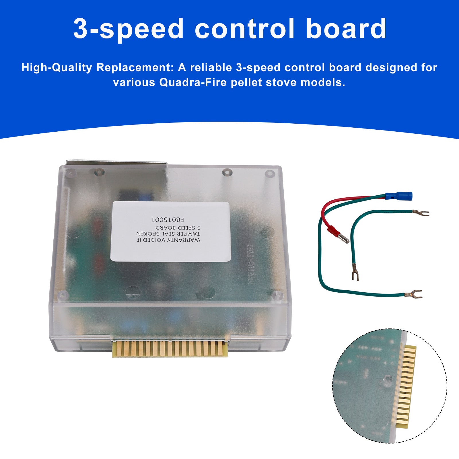 SRV7000-205/SRV7000-704 for Quadra-Fire Pellet 3 Speed Control Box Circuit Board
