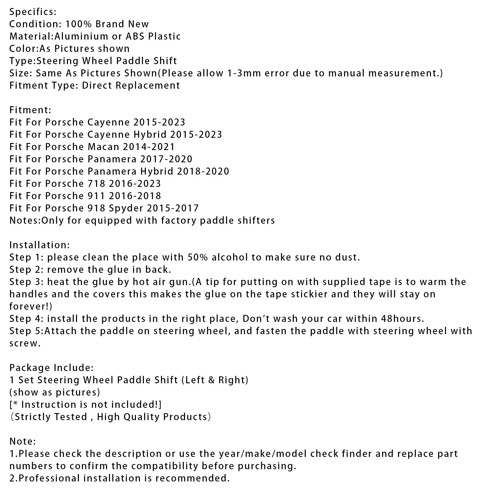 Ratthjulets skifter for Porsche Cayenne Macan