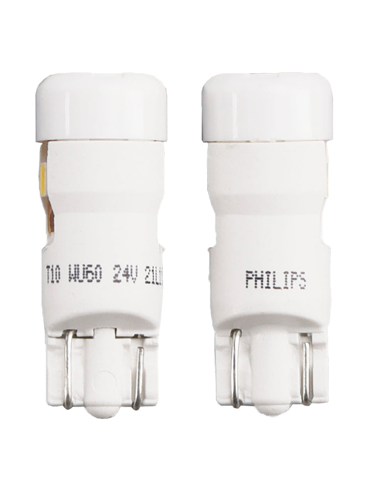 Bilbelysning LED-T10 Ultinon Pro6000 W5W 24961WU60 4000K 24V För PHILIPS