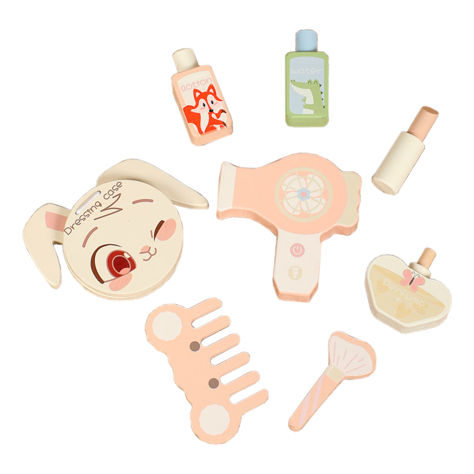 Vanité de princesse pour enfants de 3 ans et plus, bureau de jeu de simulation avec 8 accessoires de maquillage, ensemble de vanité pour enfants avec tiroir de rangement, table de maquillage pour petites filles avec miroir