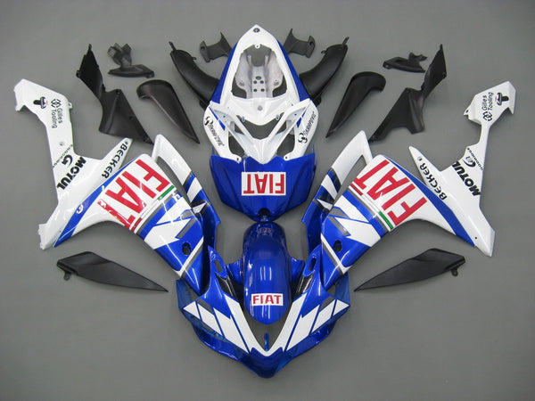2007-2008 Yamaha YZF-R1 Blue White FIAT Racing Fairings Generic