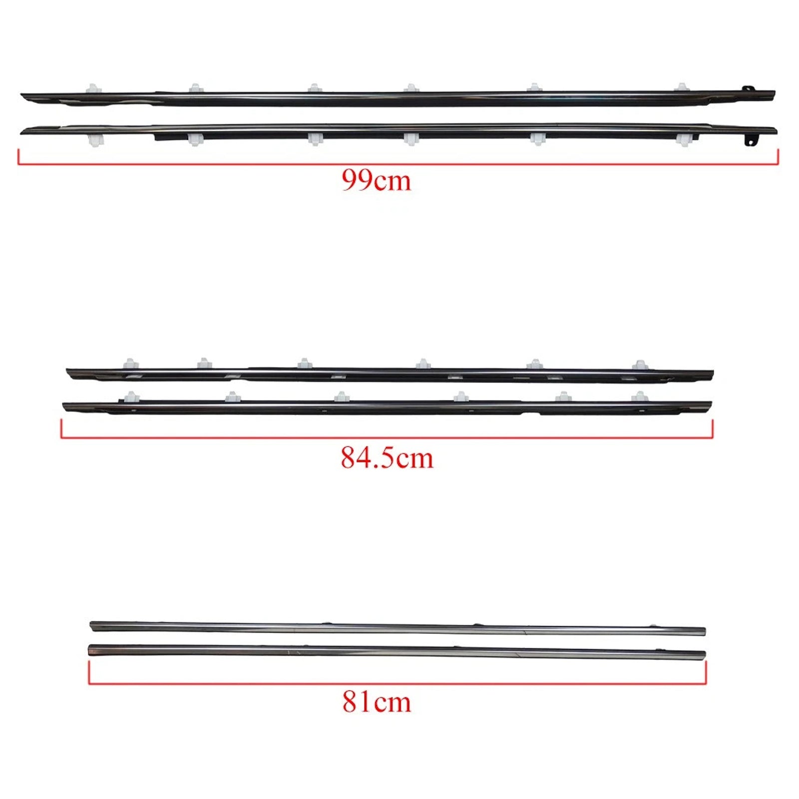 1991-1997 Toyota Land Cruiser 80 Series 6PCS Door Belt Molding 75710-60011 75720-60011