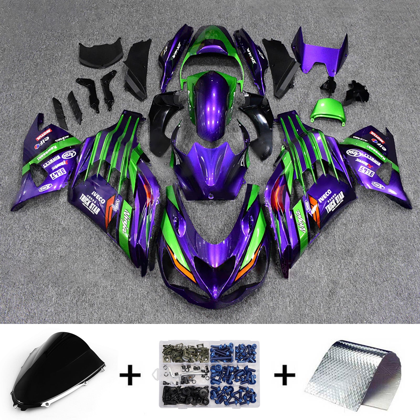 Injection Fairing Kit Bodywork fit For Kawasaki ZX14R ZZR1400 2012-2025