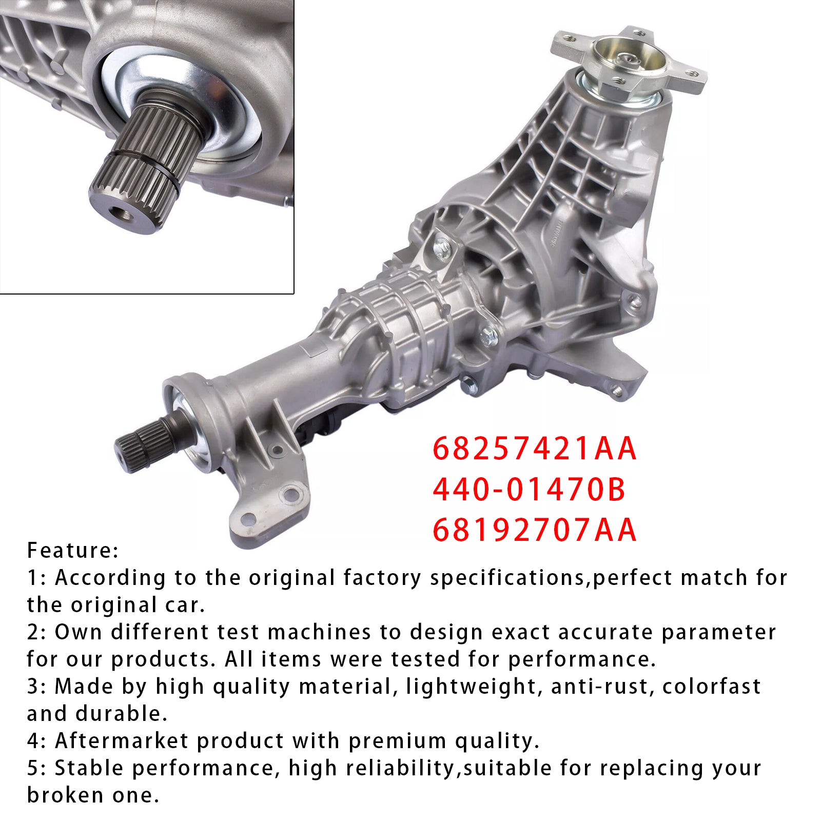 2013-2020 RAM 1500 CAB Pickup Front Differential 3,55 Ratio 68257421AA 68192707