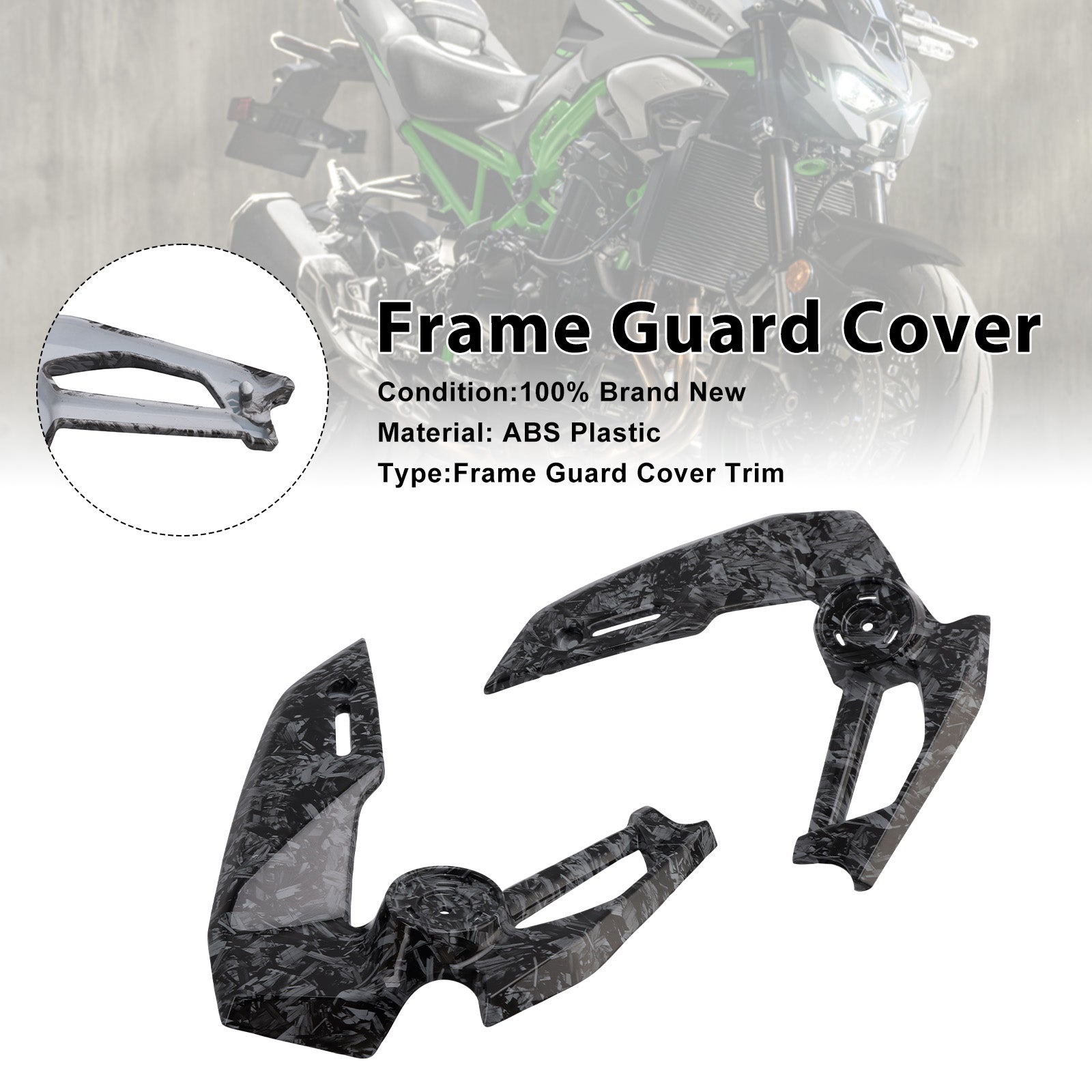 Carénage de protection du couvercle latéral du cadre Kawasaki Z900 2025-2026